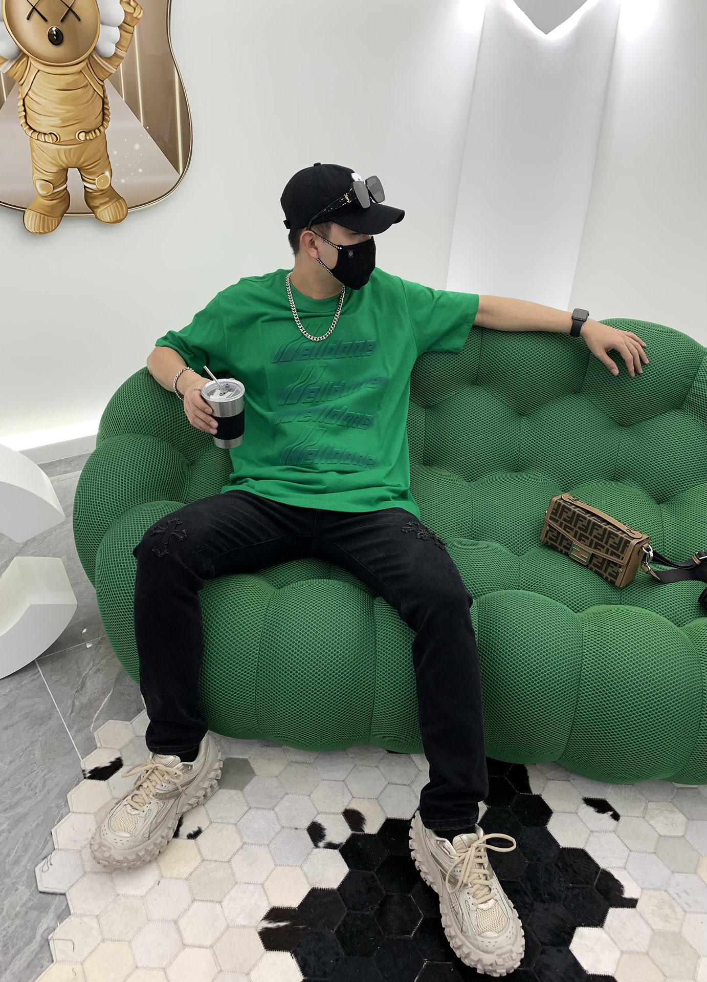 WE11DONE ウーニウェルシタース激安通販 ゆったり 純綿トップス 人気 短袖Tシャツ カラフル 3色可選_5