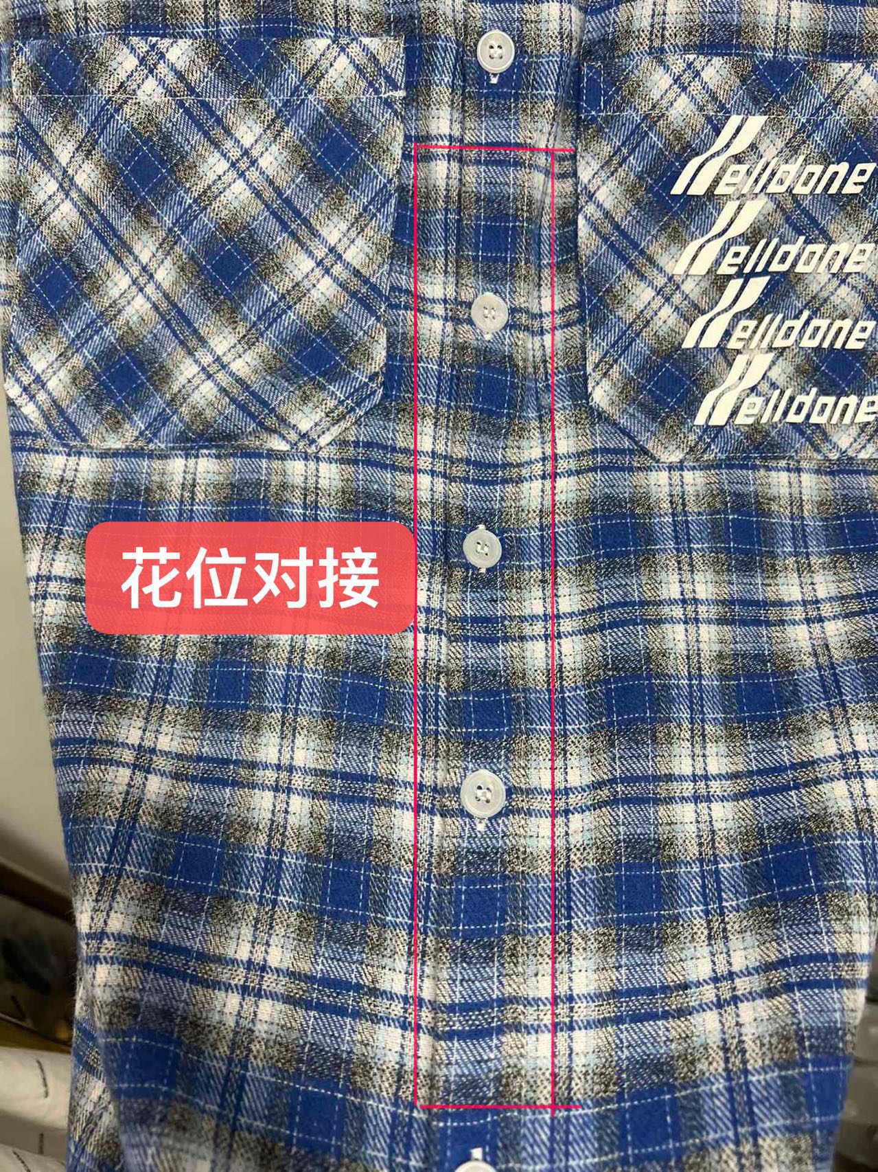 WE11DONE ウェルダン服コピー 格子模様 ファッション 純綿シャツ トップス 2色可選 ブルー_3