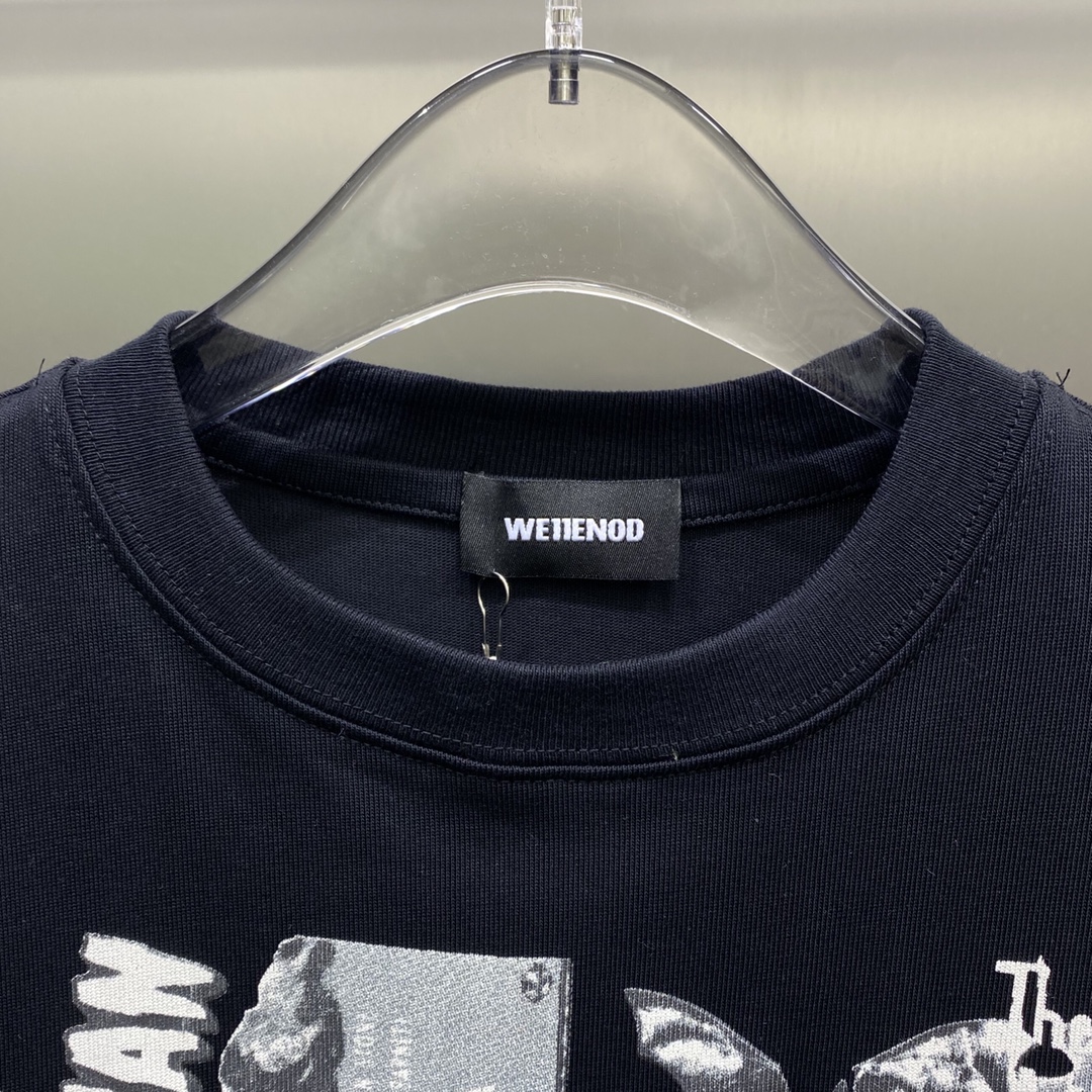 WE11DONE 綺麗！ ウェルダン 服偽物 純綿トップス Tシャツ 長袖 ゆったり 人気品 秋服 ブラック_3