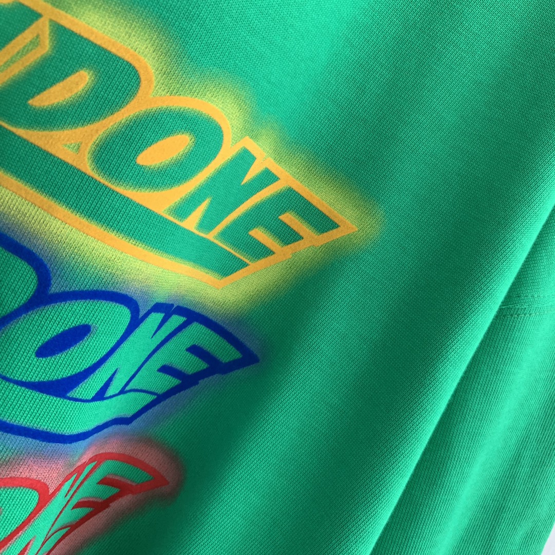 WE11DONE 個性的 24年夏新款 ウェルダンとは激安通販 純綿トップス Tシャツ 長袖 ゆったり 柔らかい グリーン_5