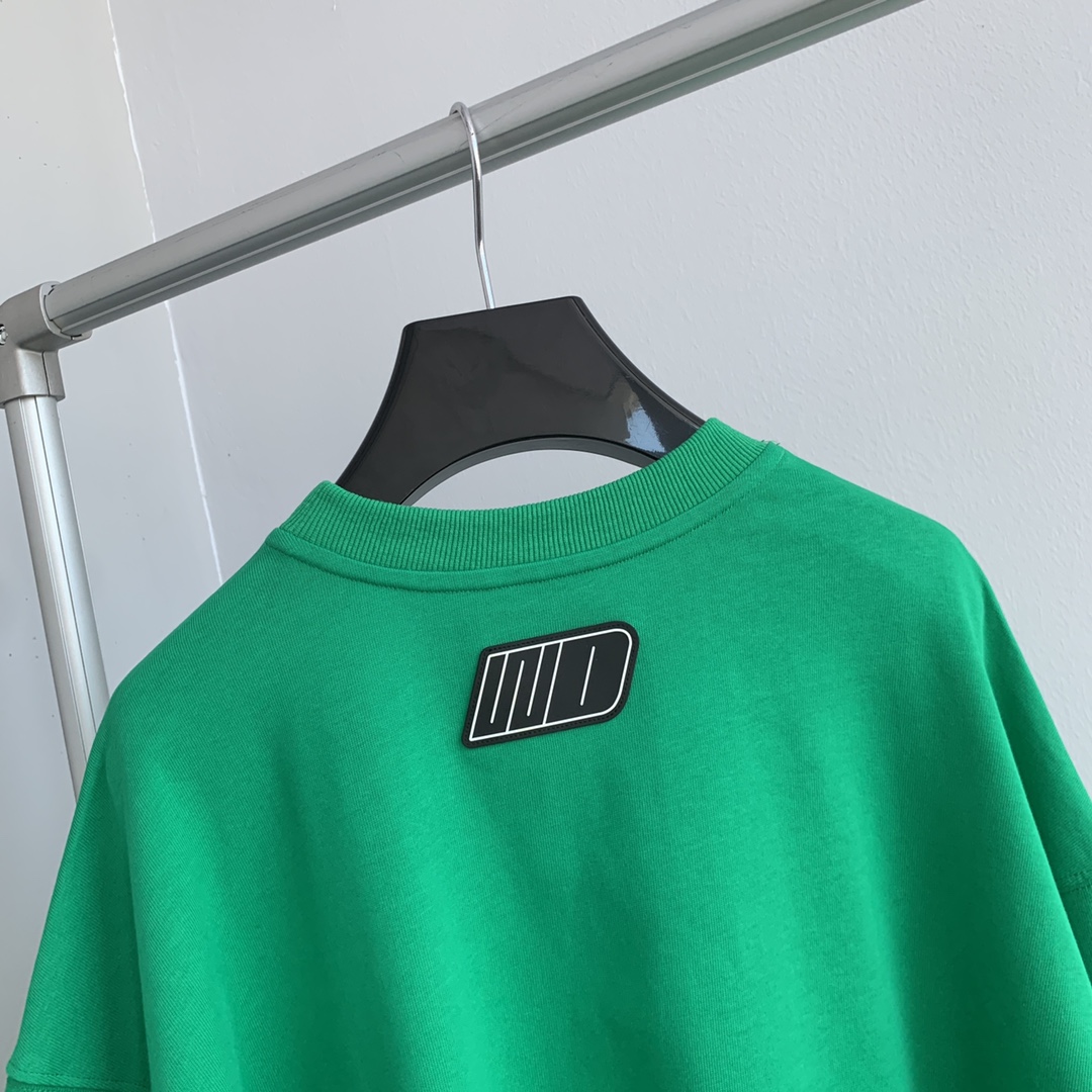 WE11DONE 個性的 24年夏新款 ウェルダンとは激安通販 純綿トップス Tシャツ 長袖 ゆったり 柔らかい グリーン_6
