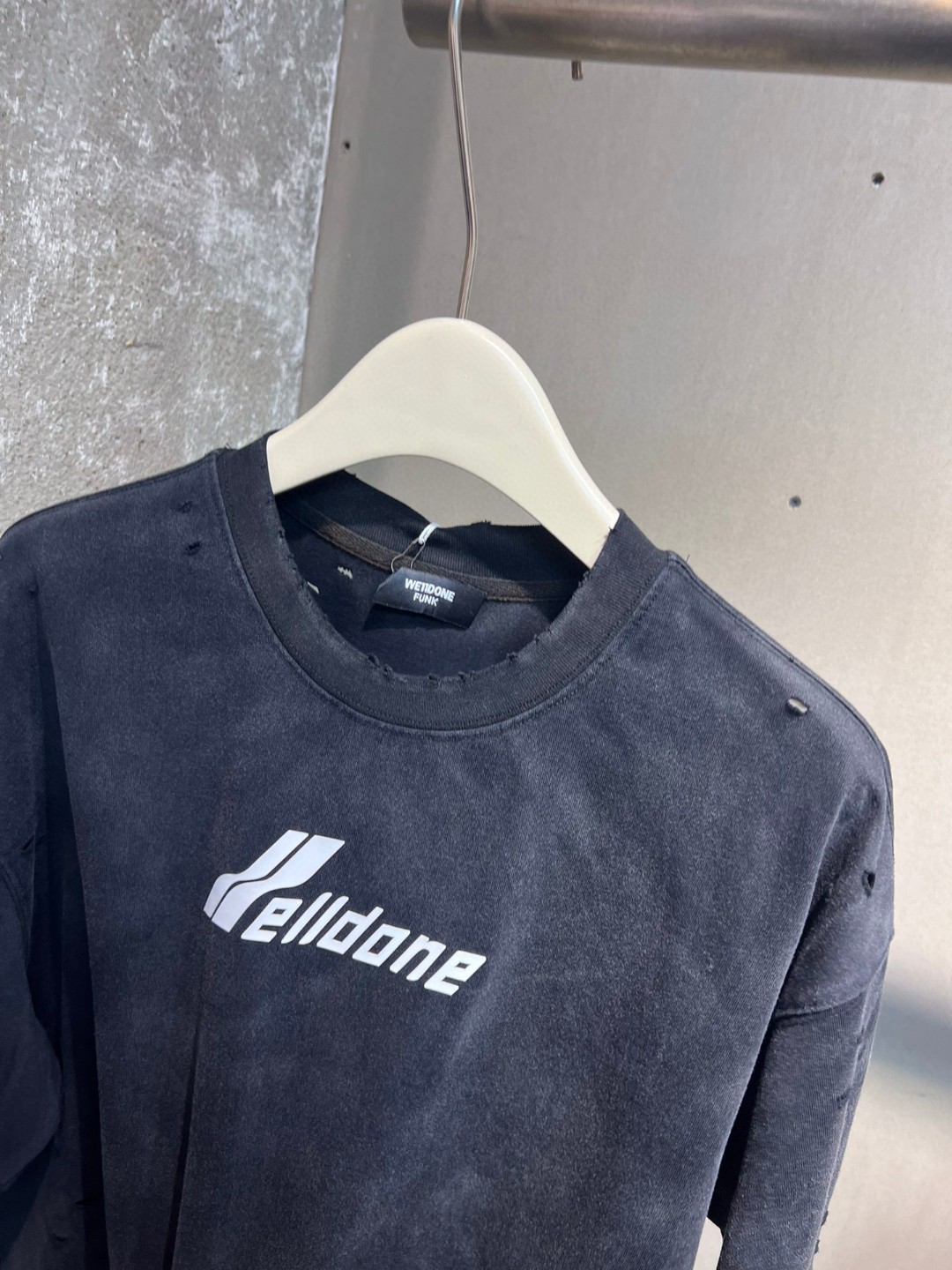 WE11DONE ウェルダンtシャツ偽物 触り心地のいい 純綿Tシャツ シンプル 半袖 メンズ 2色可選_3