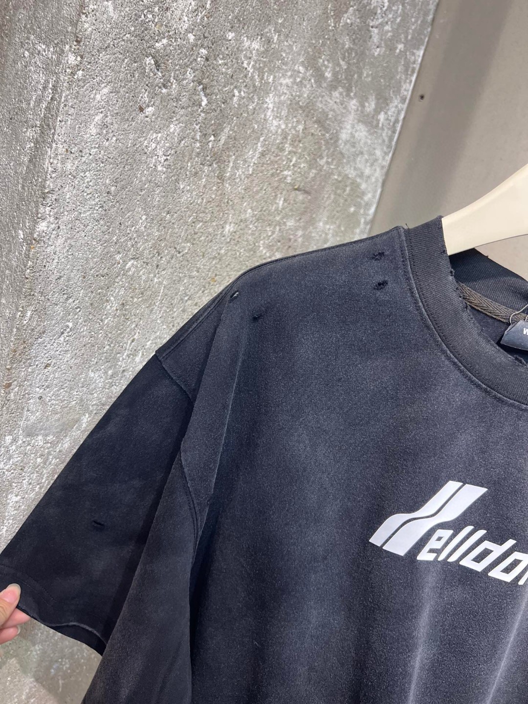 WE11DONE ウェルダンtシャツ偽物 触り心地のいい 純綿Tシャツ シンプル 半袖 メンズ 2色可選_4