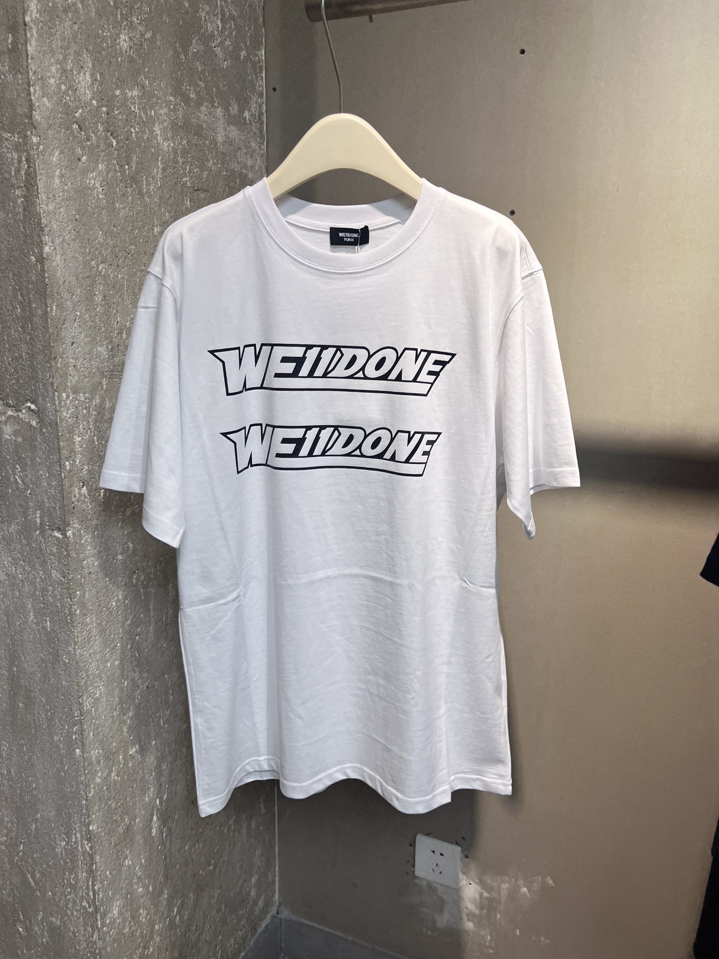 WE11DONE 超激得新品 トップウェルスーパーコピー 純綿Tシャツ 短袖 トップス カラフル 2色可選 人気新作 ホワイト_2