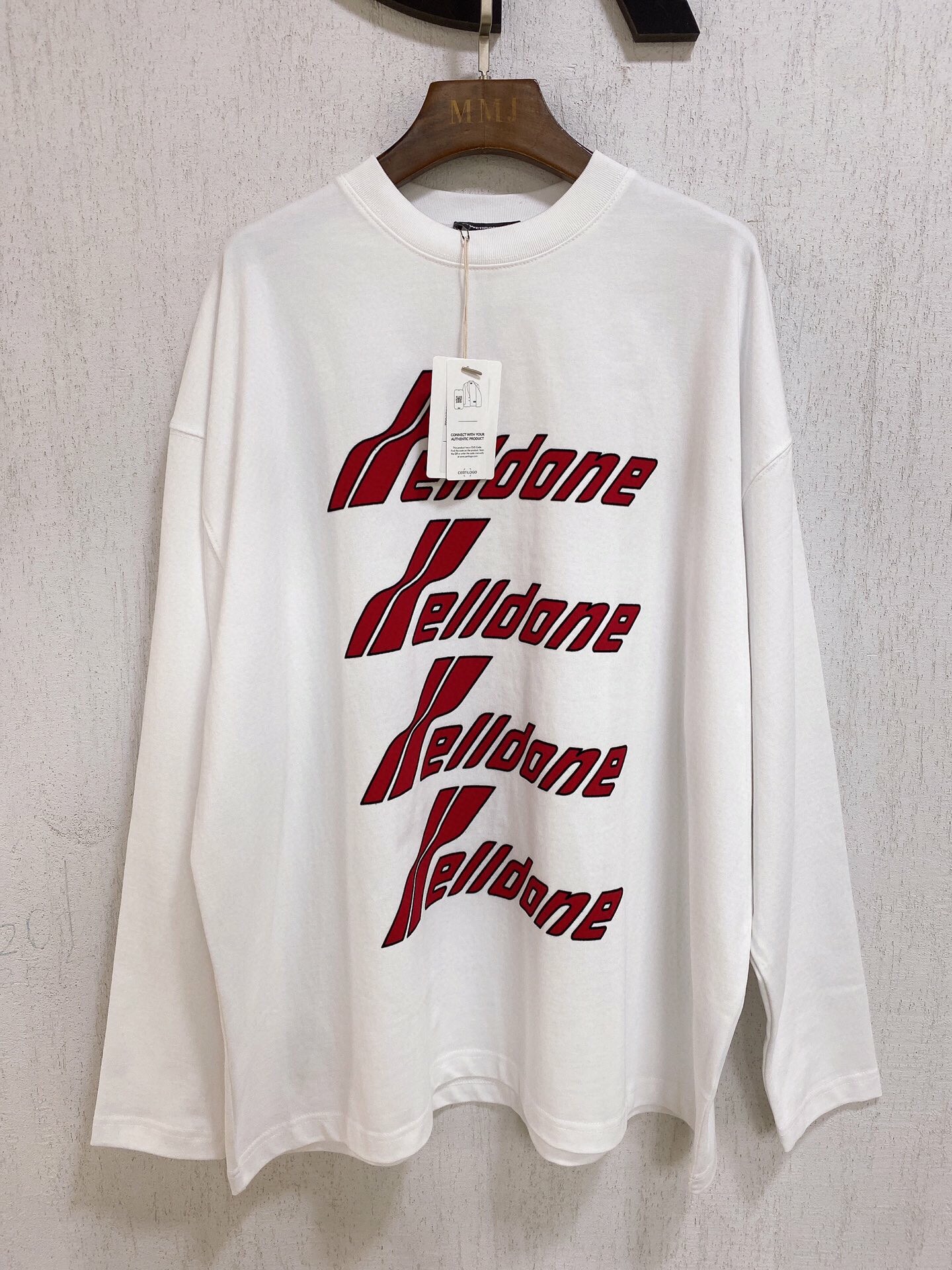 WE11DONE tシャツヘビーウェイトコピー 純綿 長袖 トップス 人気もの シンプル 男女兼用 ホワイト_2