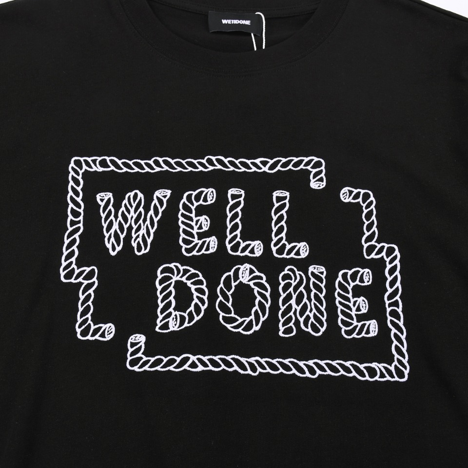 WE11DONE 最安値人気 ウェルダン 韓国激安通販 Tシャツ 純綿トップス 短袖 シンプル ブラック_4