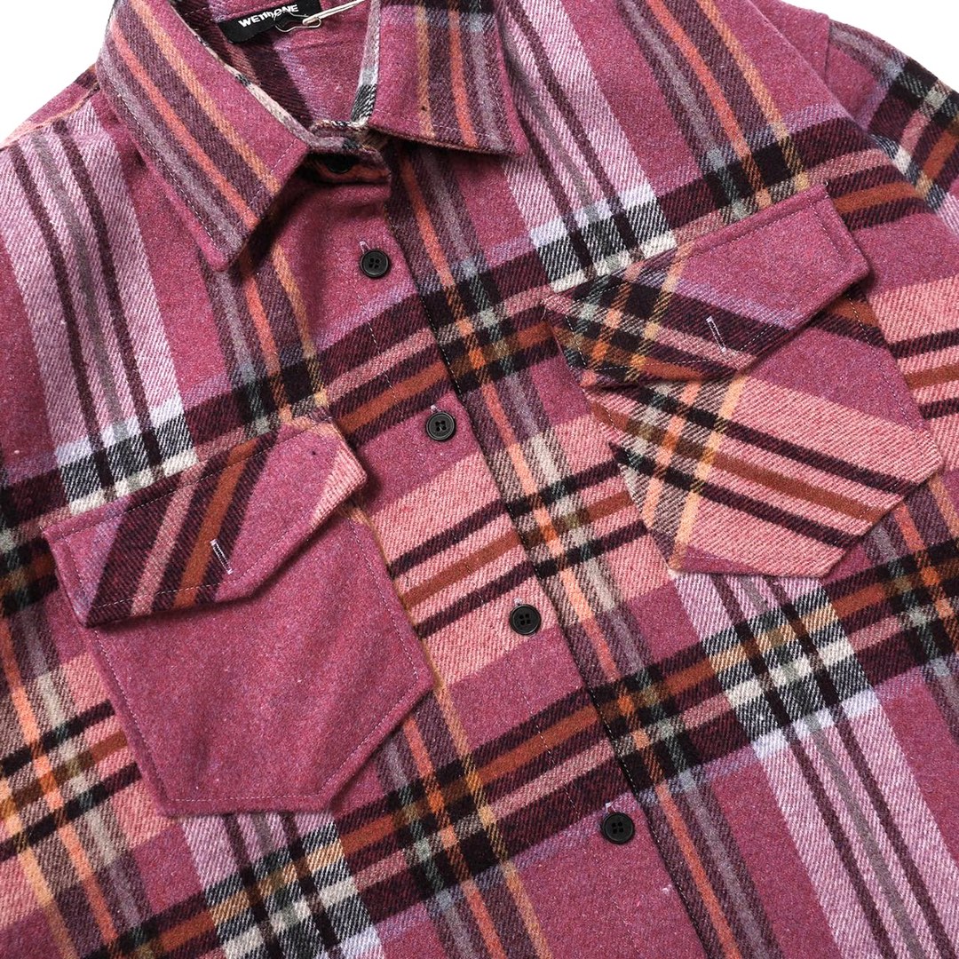 WE11DONE 早秋服 ウエルダンの意味ｎ級品 カジュアルシャツ トップス 格子模様 ファッション レッド_8