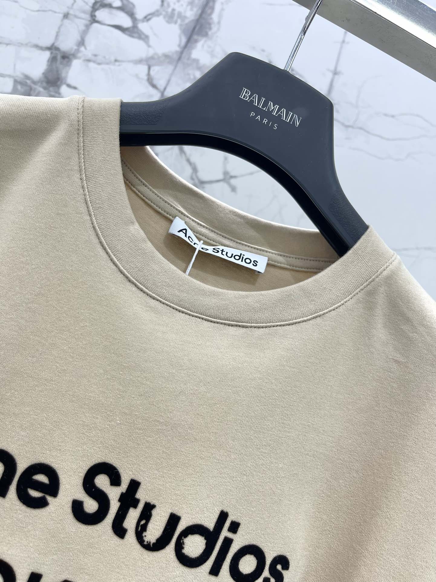 アクネストゥディオズ tシャツ サイズ感コピー トップス夏 新作登場 純綿 運動 ランニング 半袖 男女兼用 グレイ_3