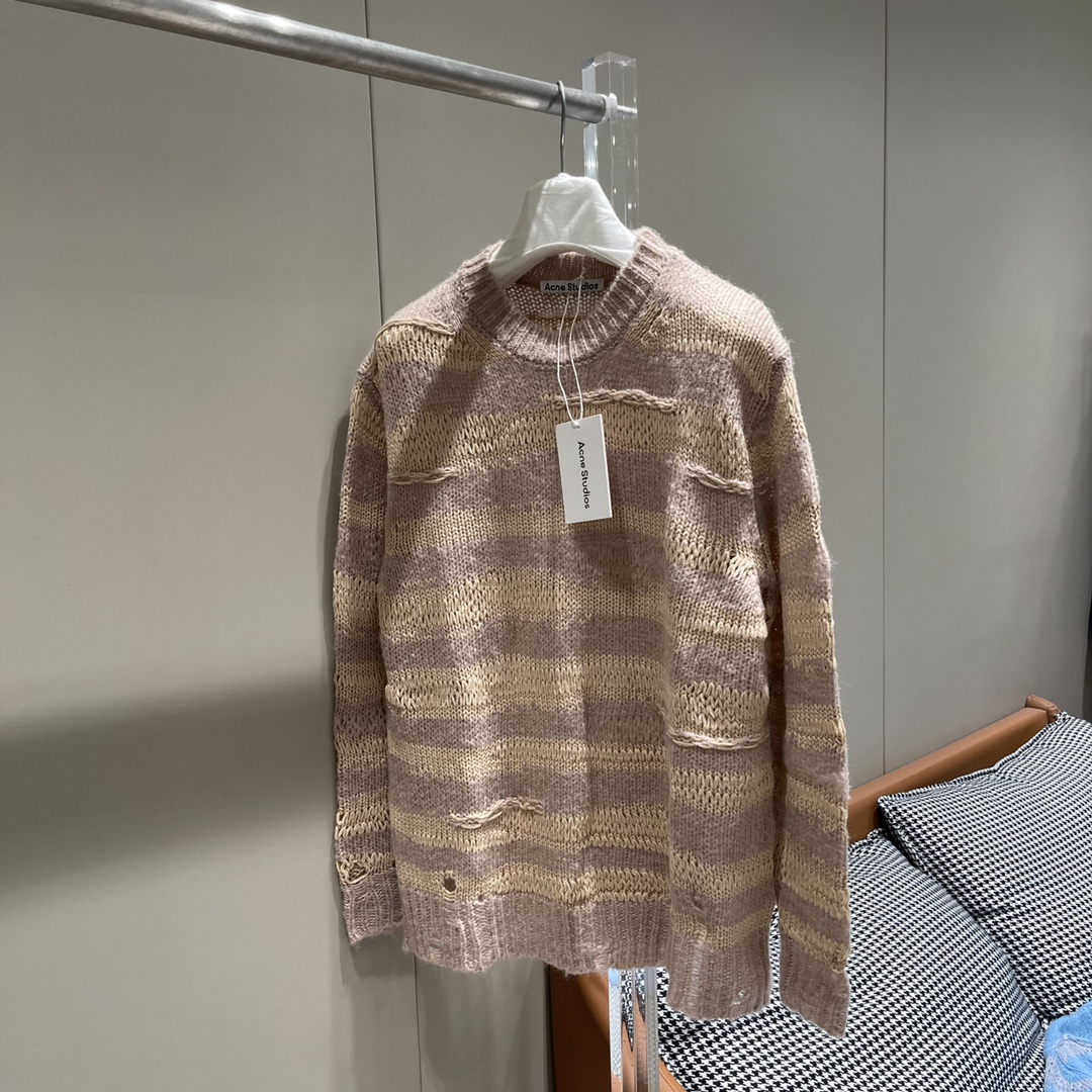アクネストゥディオズ コンセプトｎ級品 人気定番トップス ウール 長袖 縞 暖かい セーター  激安品 4色可選_3