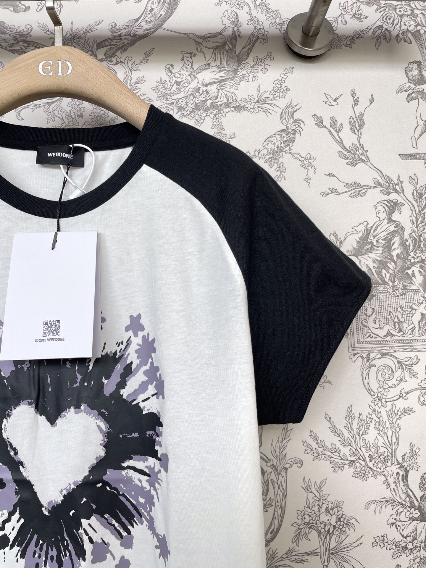 WE11DONE ウェルトップ偽物 Tシャツ トップス 純綿 丸首 ハット 激安品 ホワイト_3