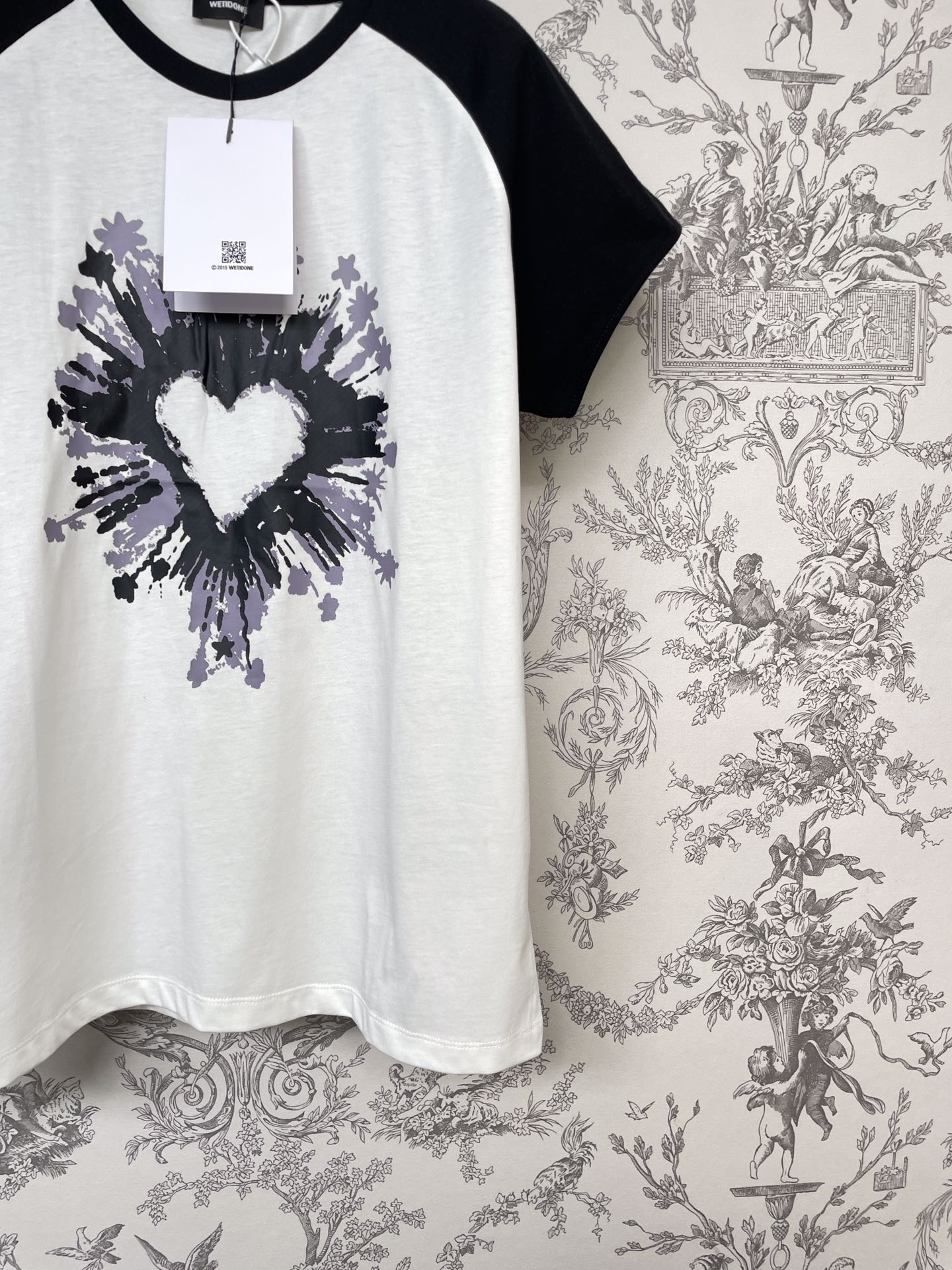 WE11DONE ウェルトップ偽物 Tシャツ トップス 純綿 丸首 ハット 激安品 ホワイト_4