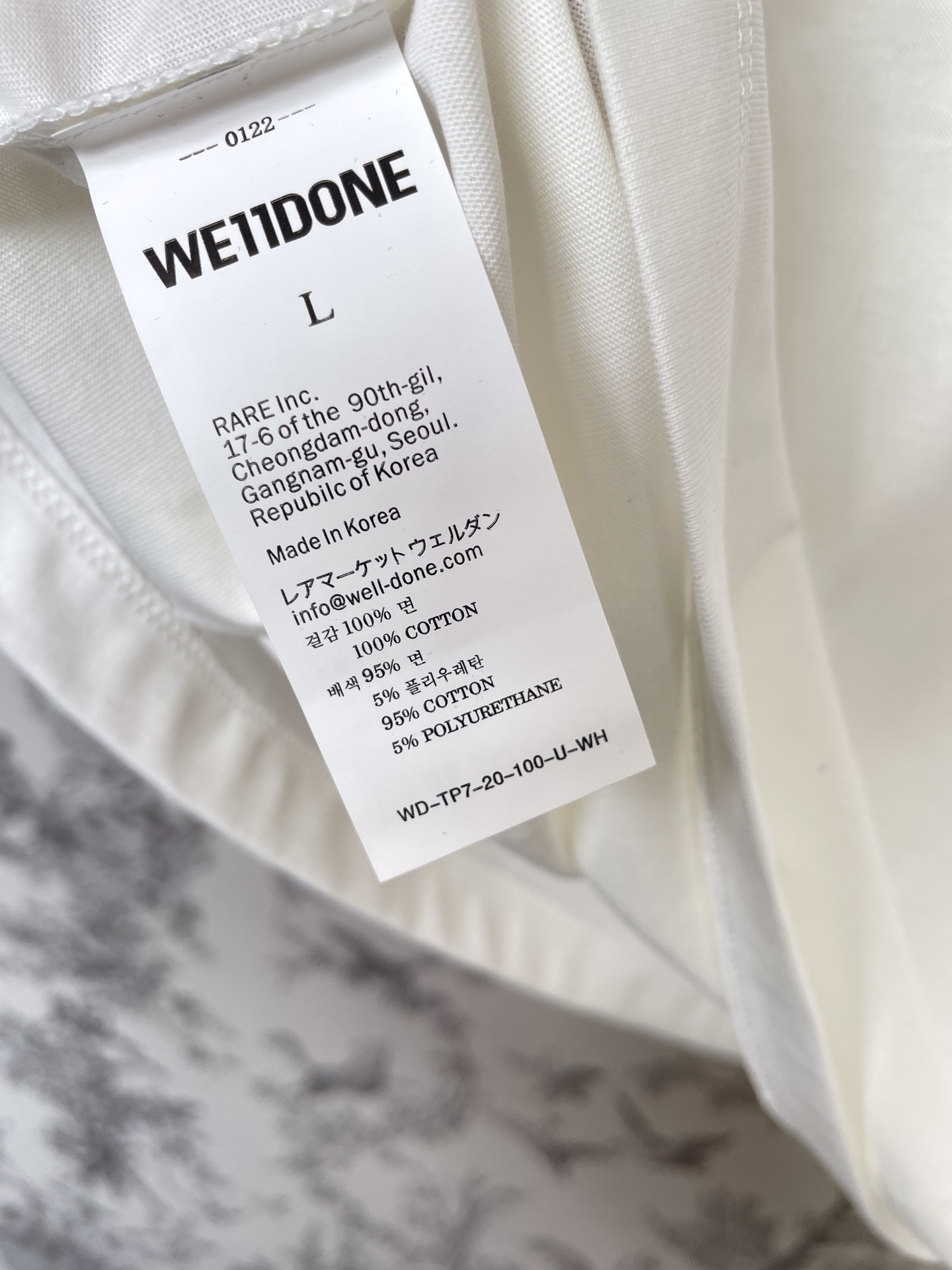 WE11DONE ウェルトップ偽物 Tシャツ トップス 純綿 丸首 ハット 激安品 ホワイト_8