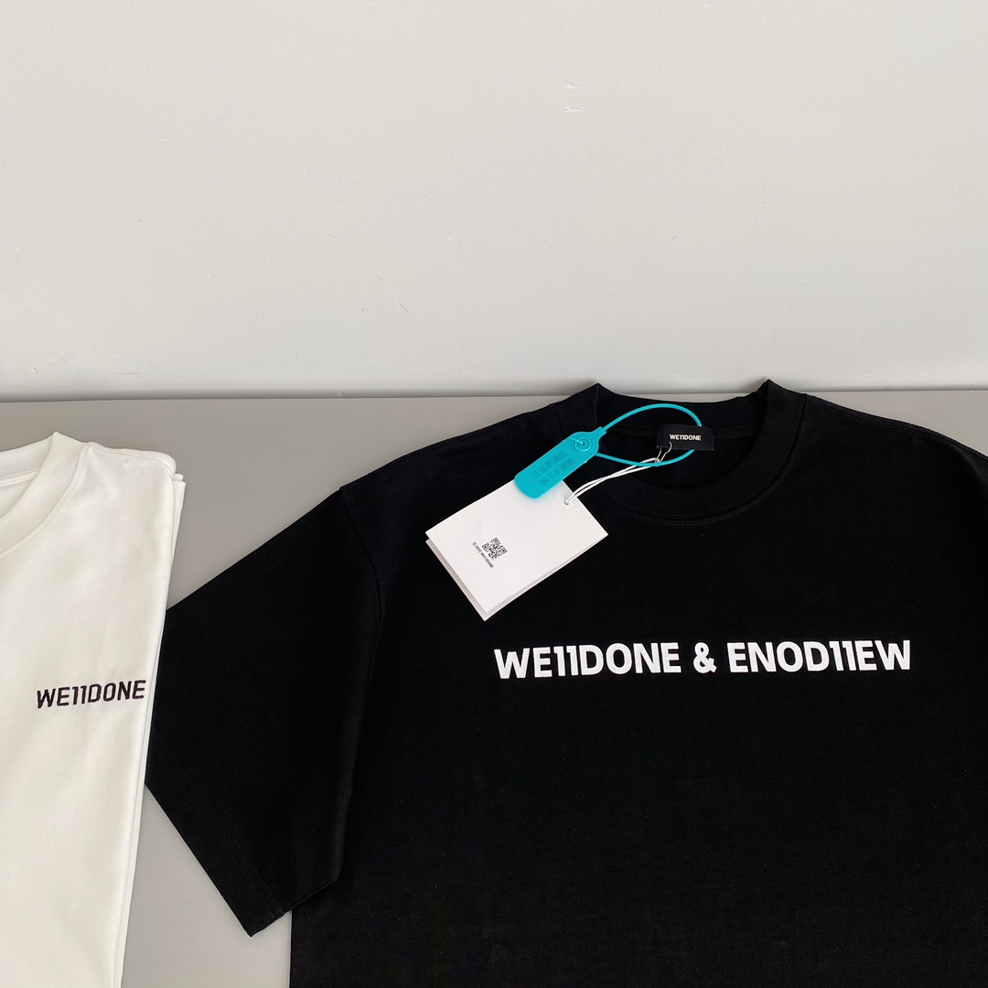 WE11DONE トップウェルスーパーコピー Tシャツ 純綿 丸首 ファッション 人気 2色可選 ブラック_5