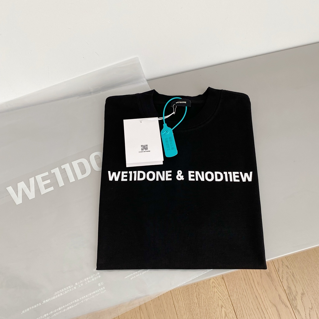 WE11DONE トップウェルスーパーコピー Tシャツ 純綿 丸首 ファッション 人気 2色可選 ブラック_8