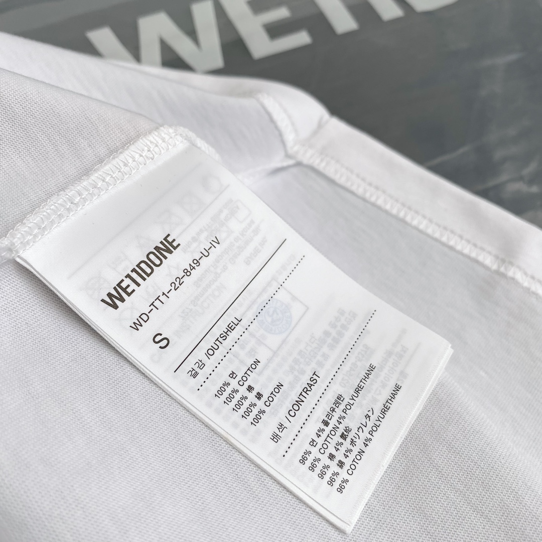 WE11DONE NEW夏のウェルダン 韓国ｎ級品 ファッション Tシャツ 純綿 トップス 男女兼用 ホワイト_7