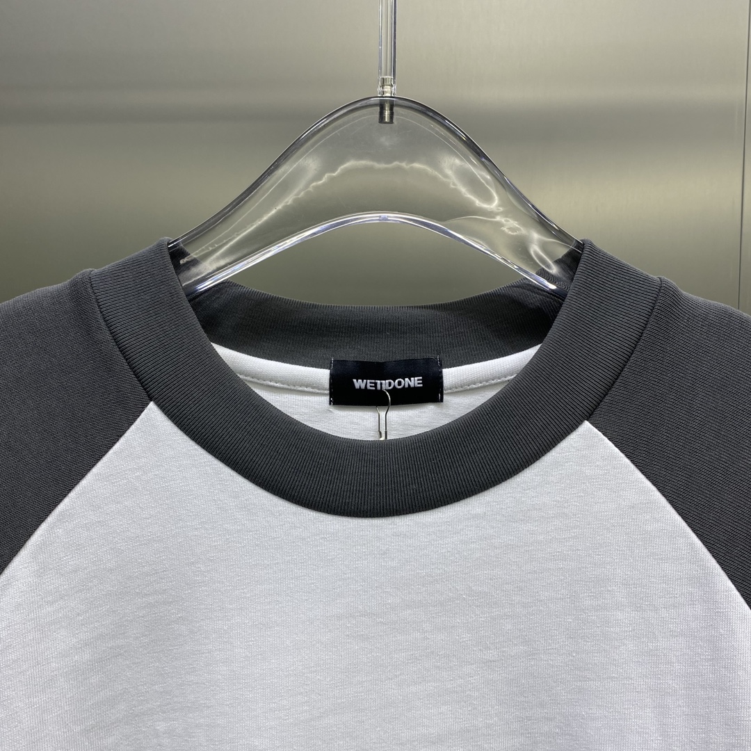 WE11DONE 春夏新作 ウェルダン 日本語ｎ級品 人気品 Tシャツ 純綿トップス シンプル グレイ_5