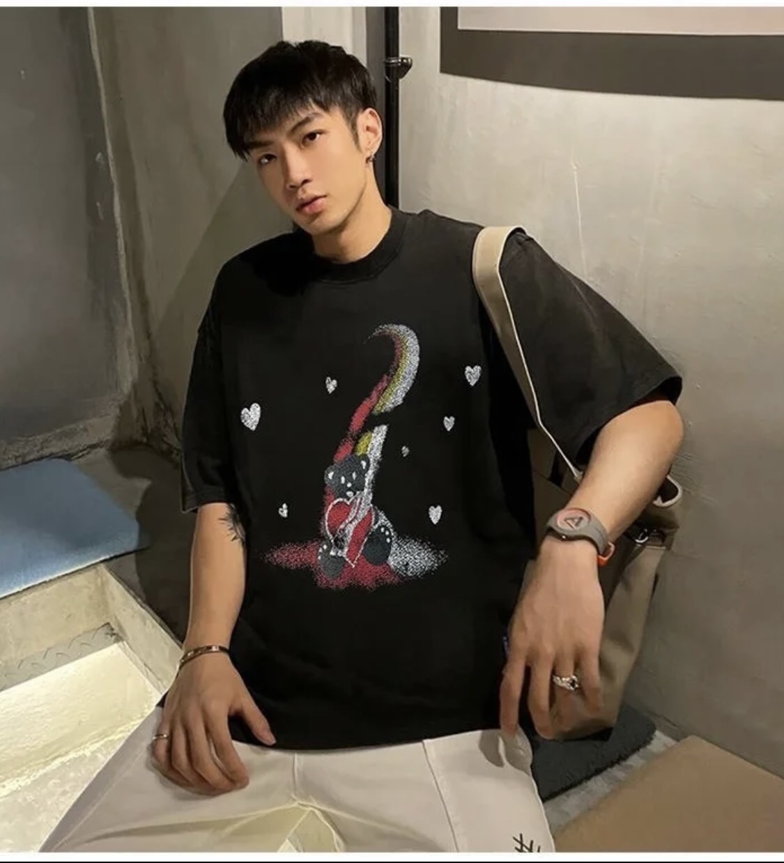 WE11DONE 夏 新作登場 ウェルトップｎ級品 人気 安い 純綿tシャツトップス 熊 男女兼用 2色可選_2