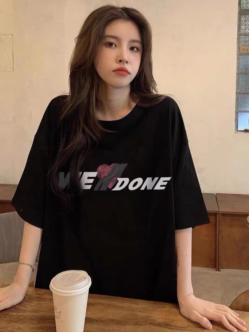 WE11DONE 素敵な ウエルダンとは激安通販 人気 ファッション 純綿 tシャツ トップス 品質保証安い 2色可選_2