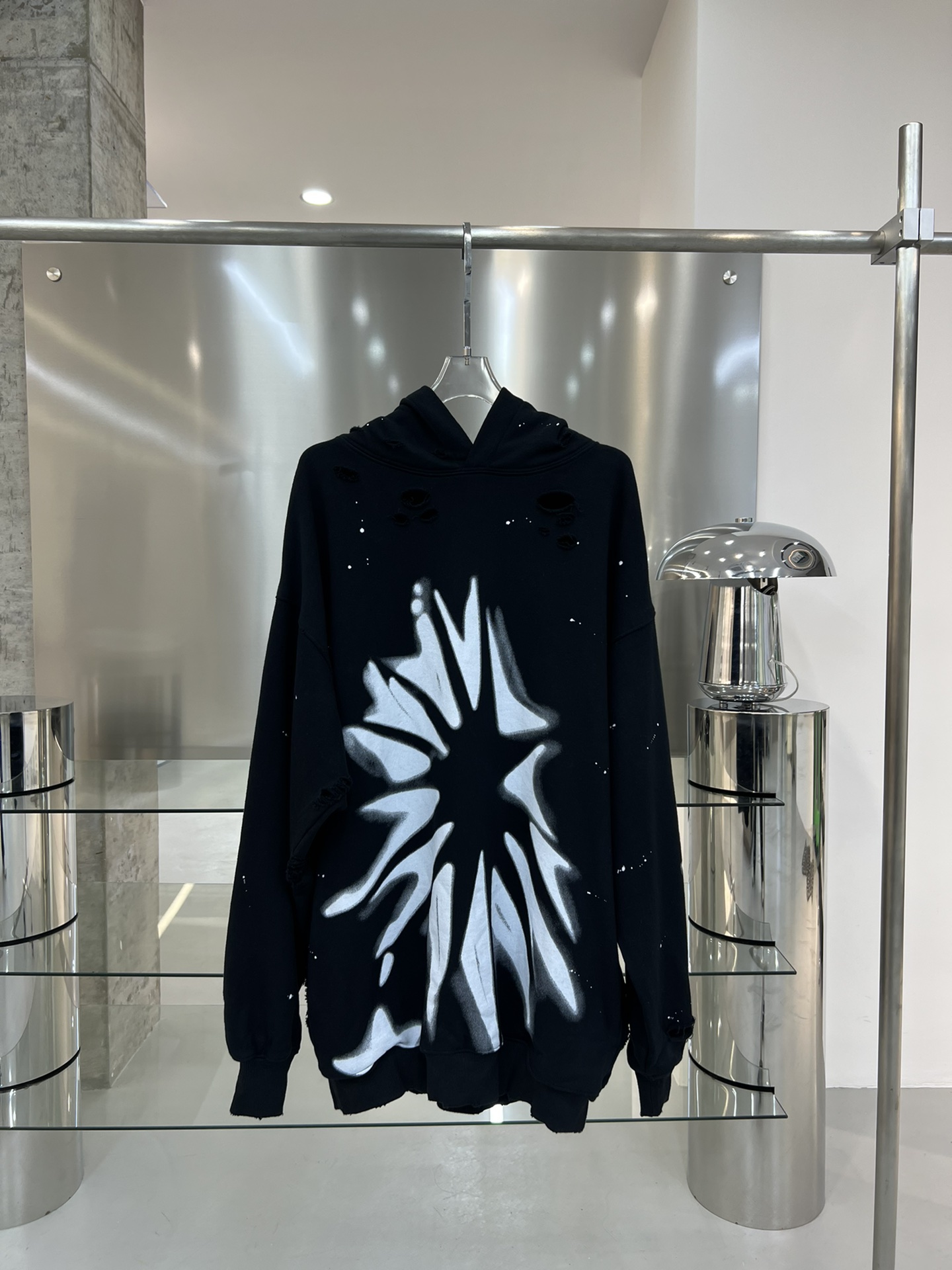 WE11DONE ウェルダン 服ｎ級品 トップス フード付き パーカー もこもこ 星空 最安値人気 ブラック_1