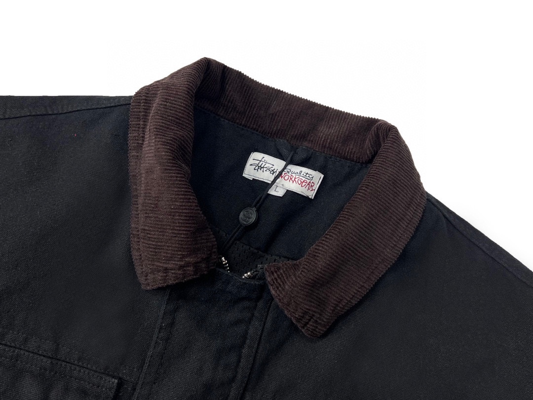 stussy ステューシーセットアップメンズスーパーコピージャケット 人気 アウター 襟 ブラック_3