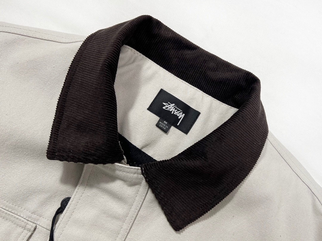 stussy ステューシー セーターコピー ジャケット アウター 襟 青春 ファッション ホワイト_3