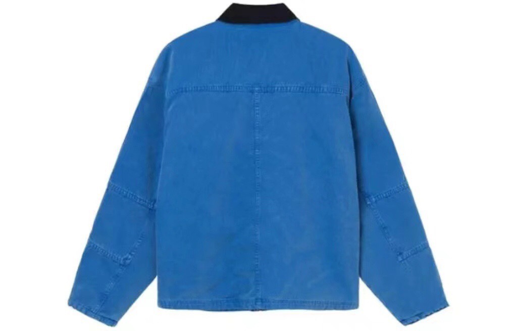 stussy ステューシー チェックジャケット偽物 ジャケット アウター 襟 青春 HOT品質保証 ファッション ブルー_2
