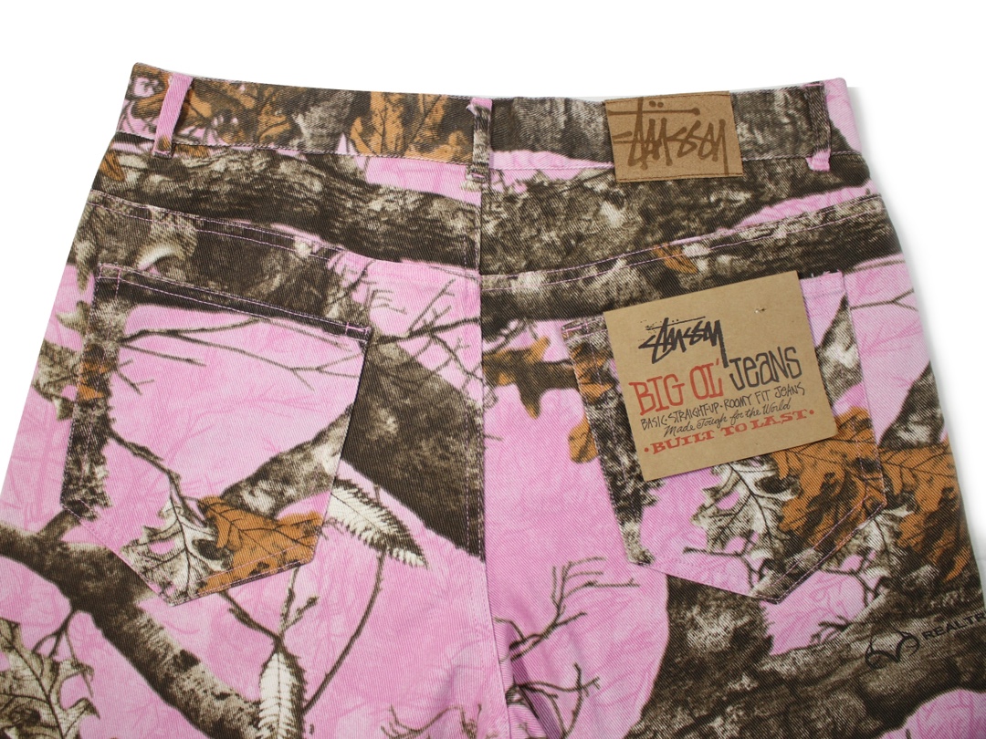 stussy 秋冬品 ステューシーカーゴパンツｎ級品 ジンーズ パンツ 柔らかい デニム シンプル 迷彩柄 ピンク_3