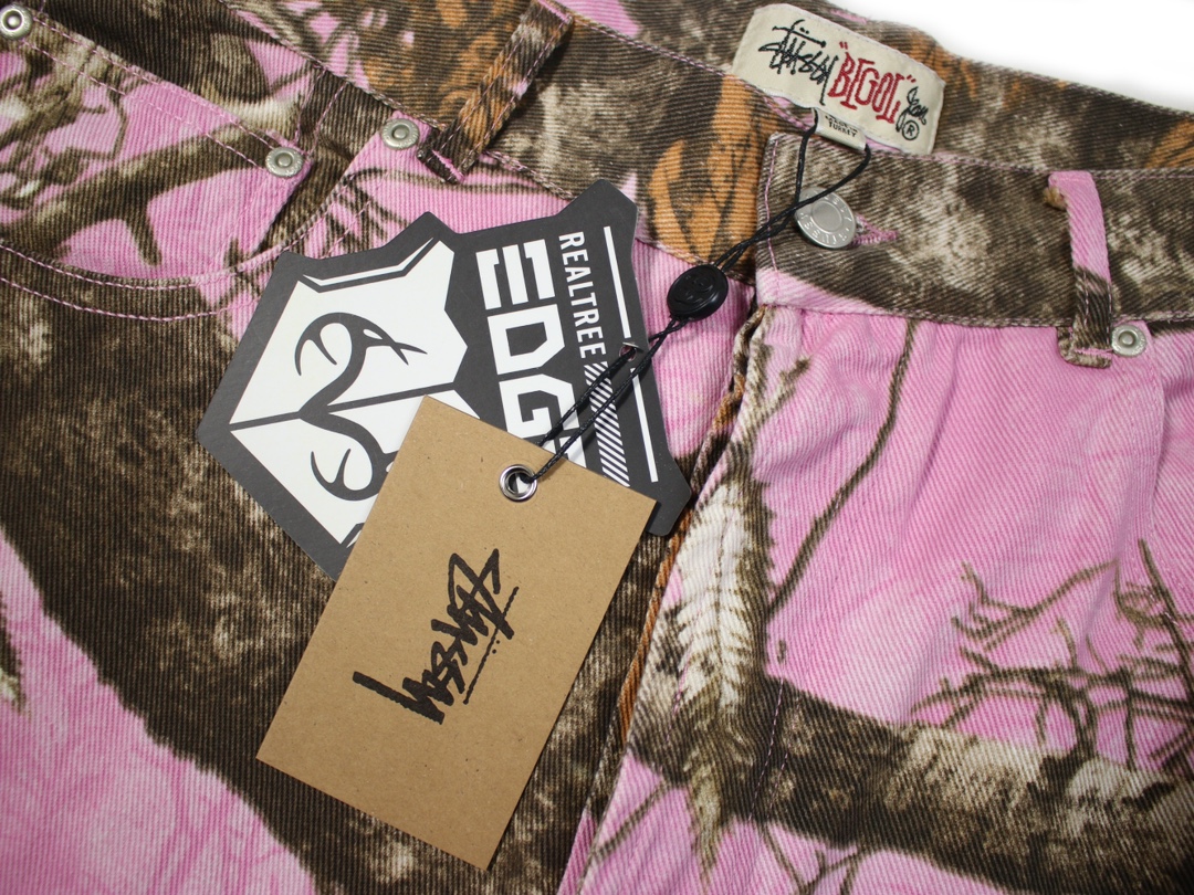 stussy 秋冬品 ステューシーカーゴパンツｎ級品 ジンーズ パンツ 柔らかい デニム シンプル 迷彩柄 ピンク_10