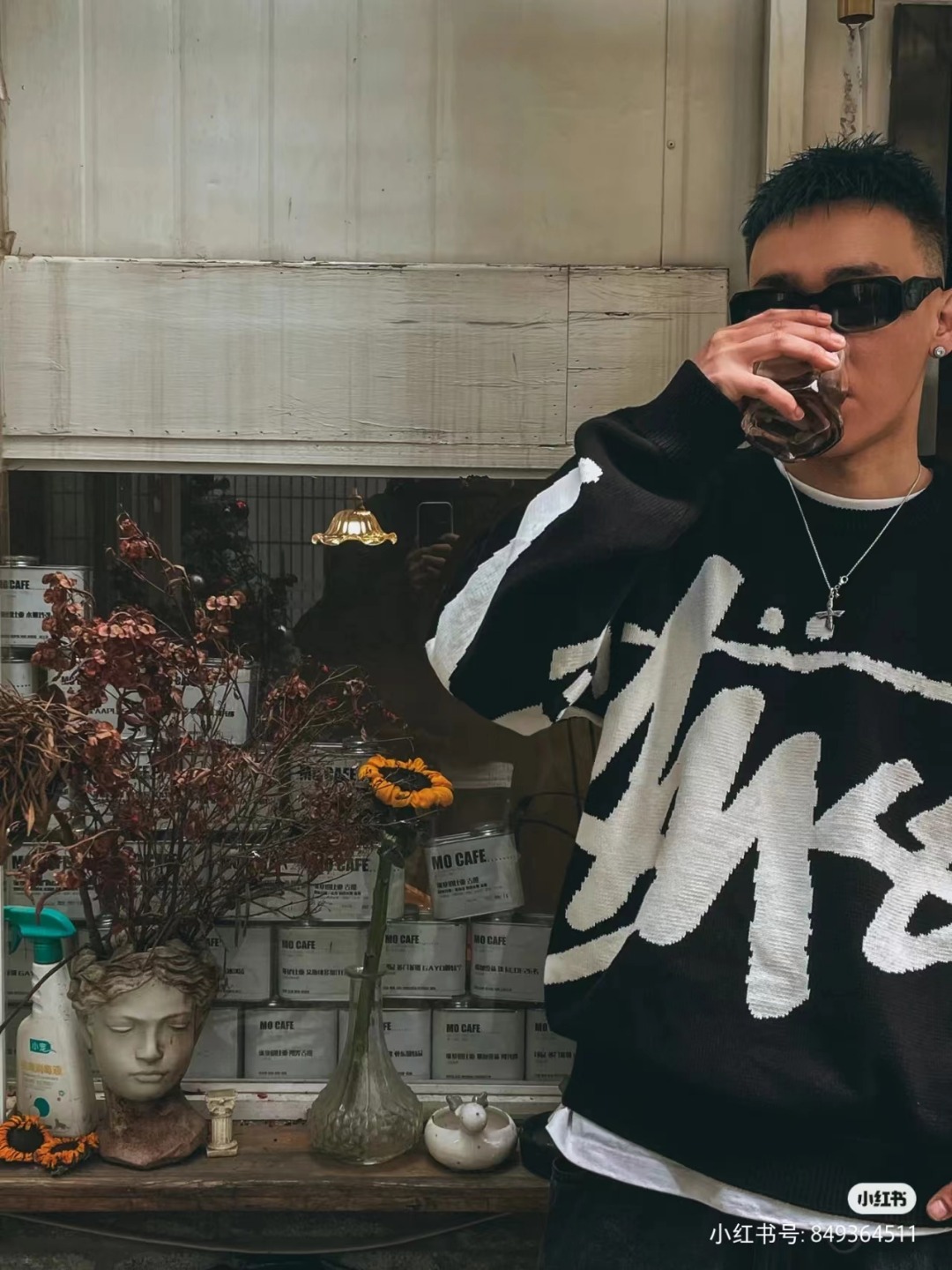 stussy 抜群な存在感  ステューシーセーター偽物 セーター 暖かい 男女兼用 カップル トップス ニット ブラック_9