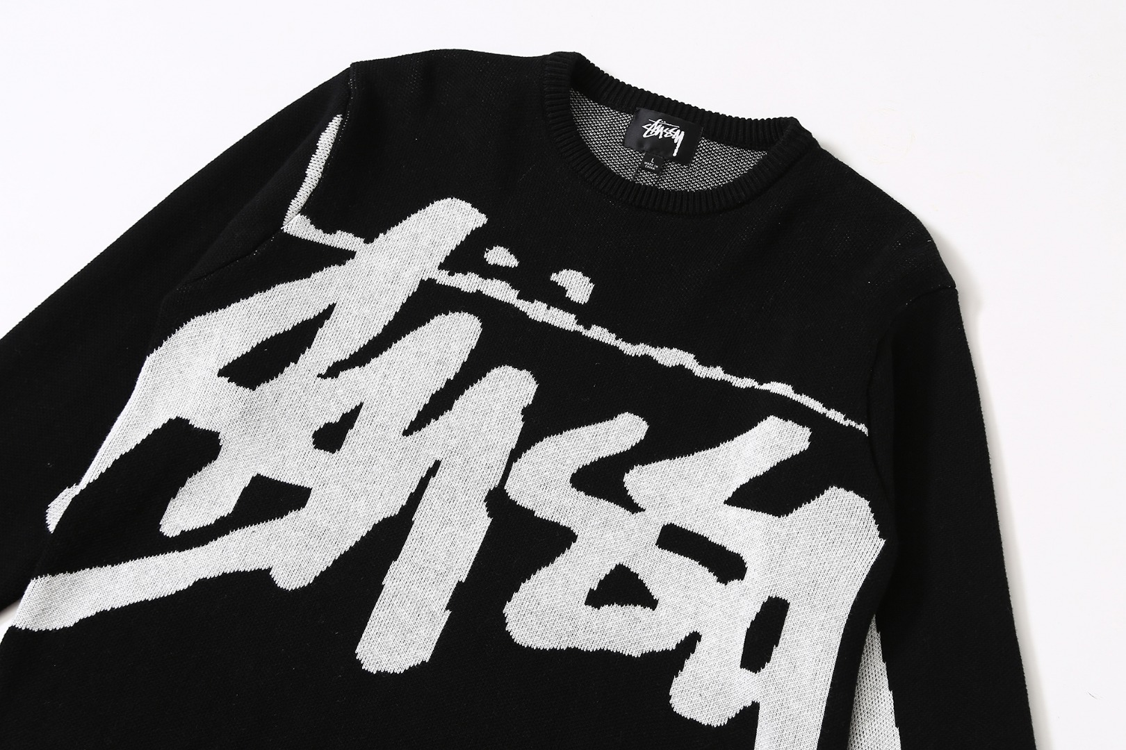 stussy 抜群な存在感  ステューシーセーター偽物 セーター 暖かい 男女兼用 カップル トップス ニット ブラック_14