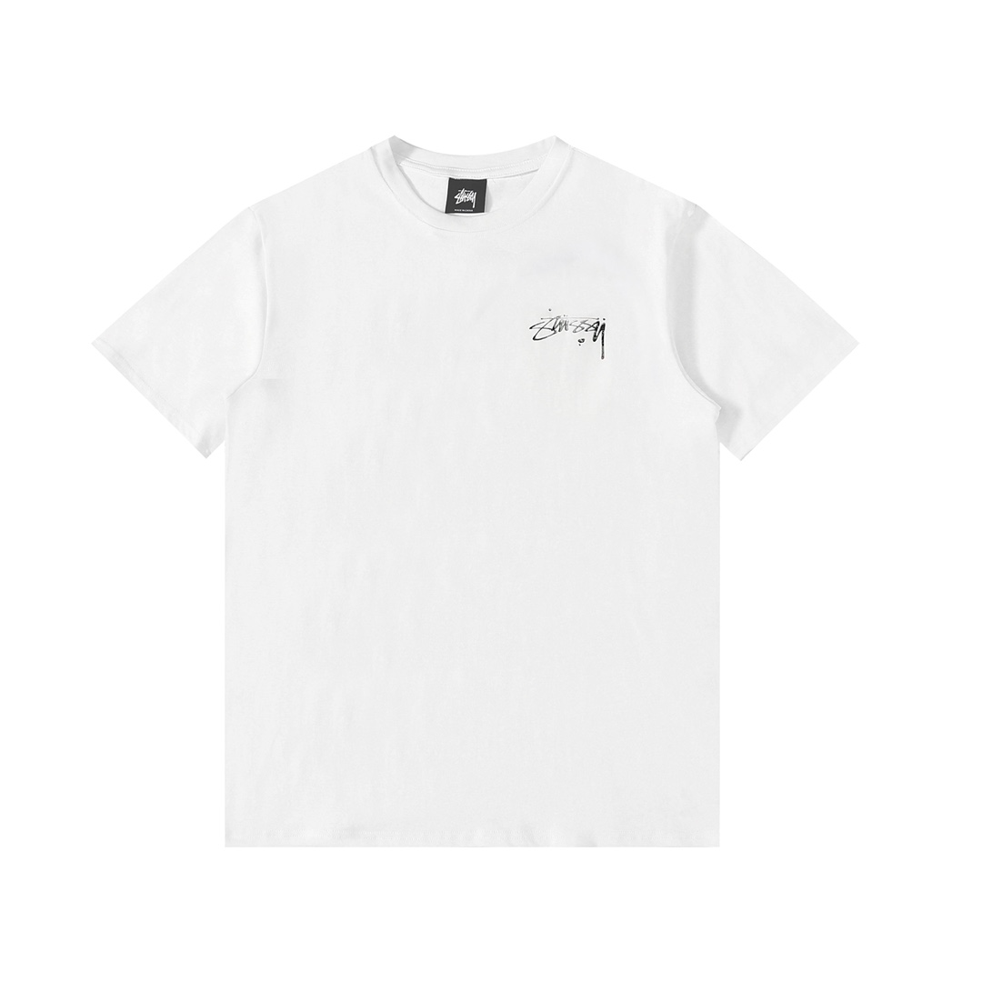 stussy ステューシー tシャツ タグｎ級品 シンプル 純綿トップス 半袖 ロゴプリント 丸首 2色可選_5