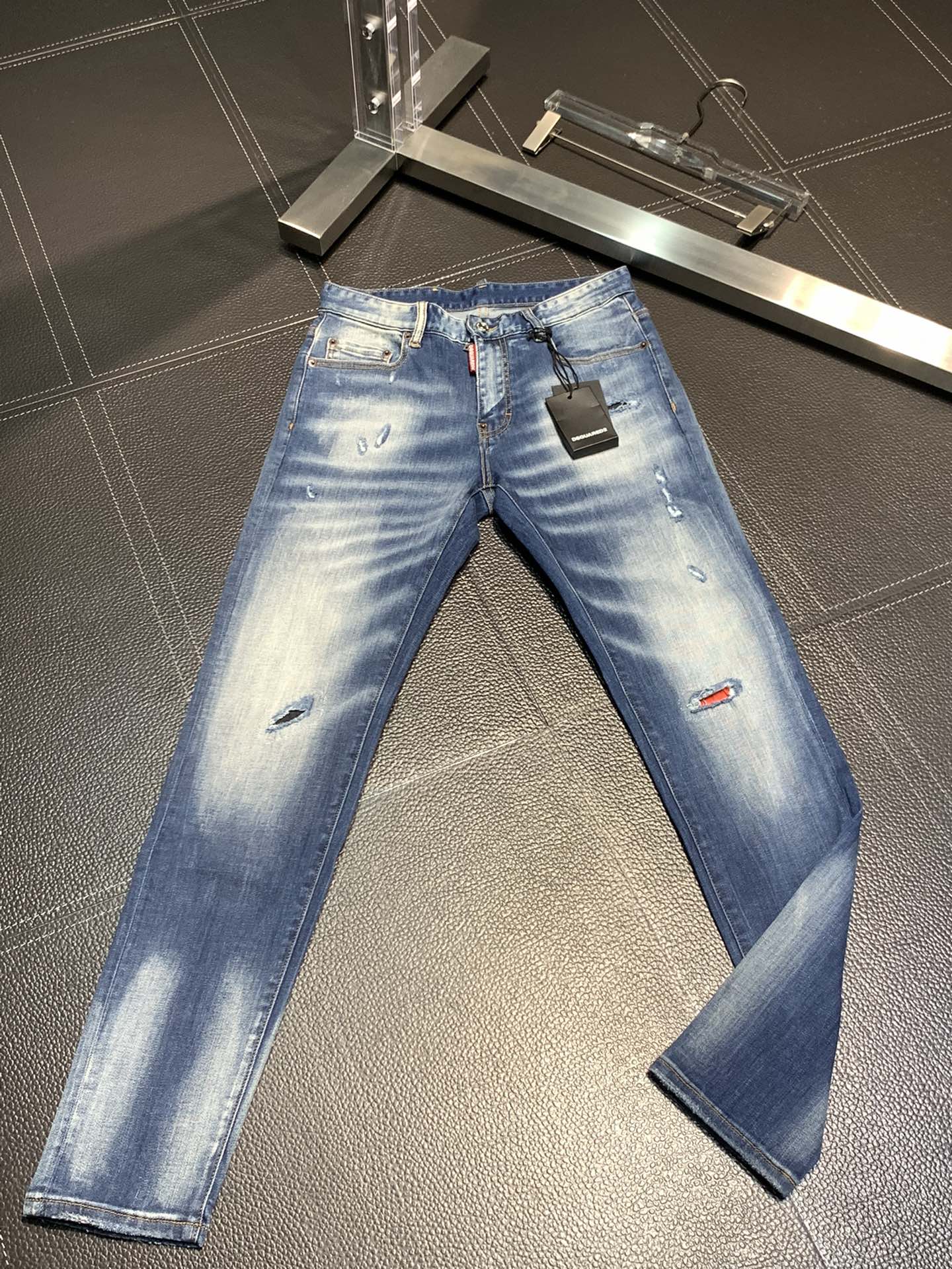 ディースクエアード 意味激安通販 デニム 美脚 品質保証 日常ズボン HOT100%新品 柔らかい ジンーズ ブルー_1