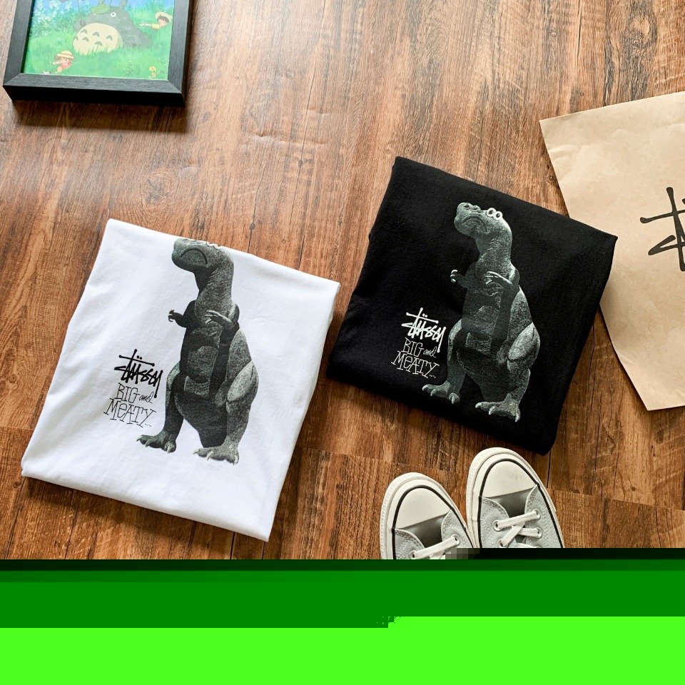 ステューシーtシャツｎ級品 純綿 トップス ダイナソープリント 男女兼用 ファッション 2色可選_2