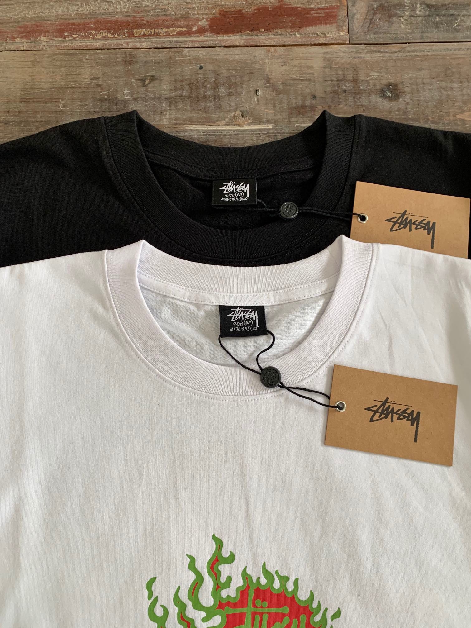 ステューシージャケットコピー 最安値人気 純綿 龍プリントトップス 短袖 tシャツ シンプル 人気 2色可選_3