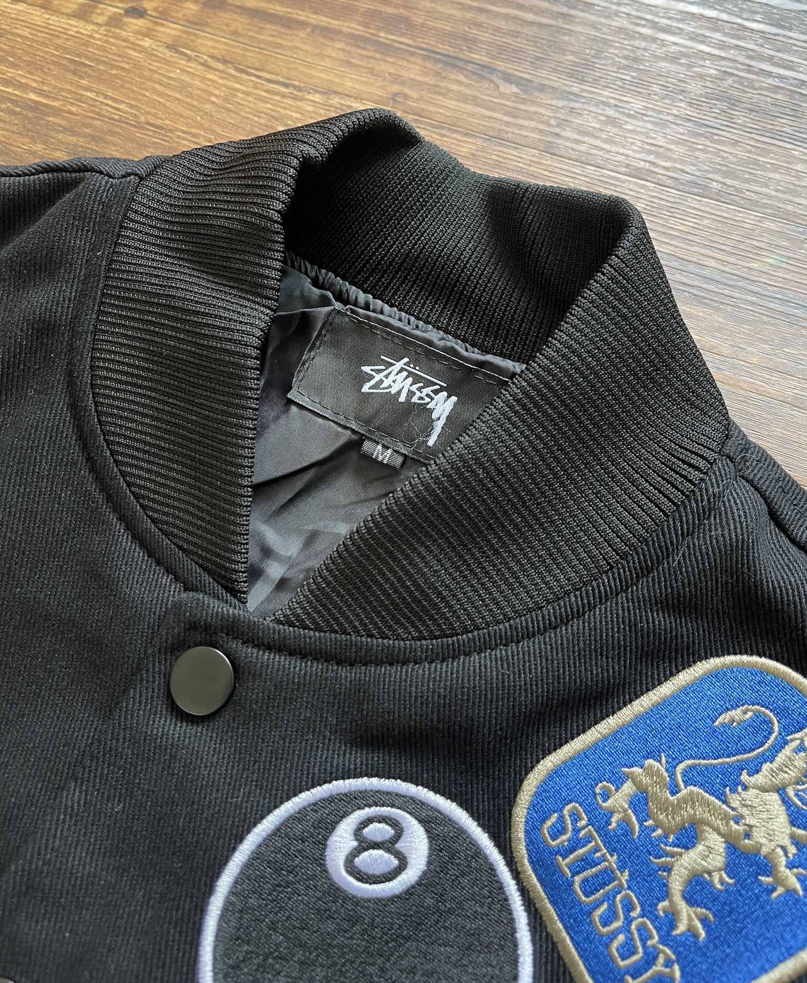 ステューシー アメリカスーパーコピー アウター 野球服 プリント ジャケット ランニング 運動 ファッション ブラック_12