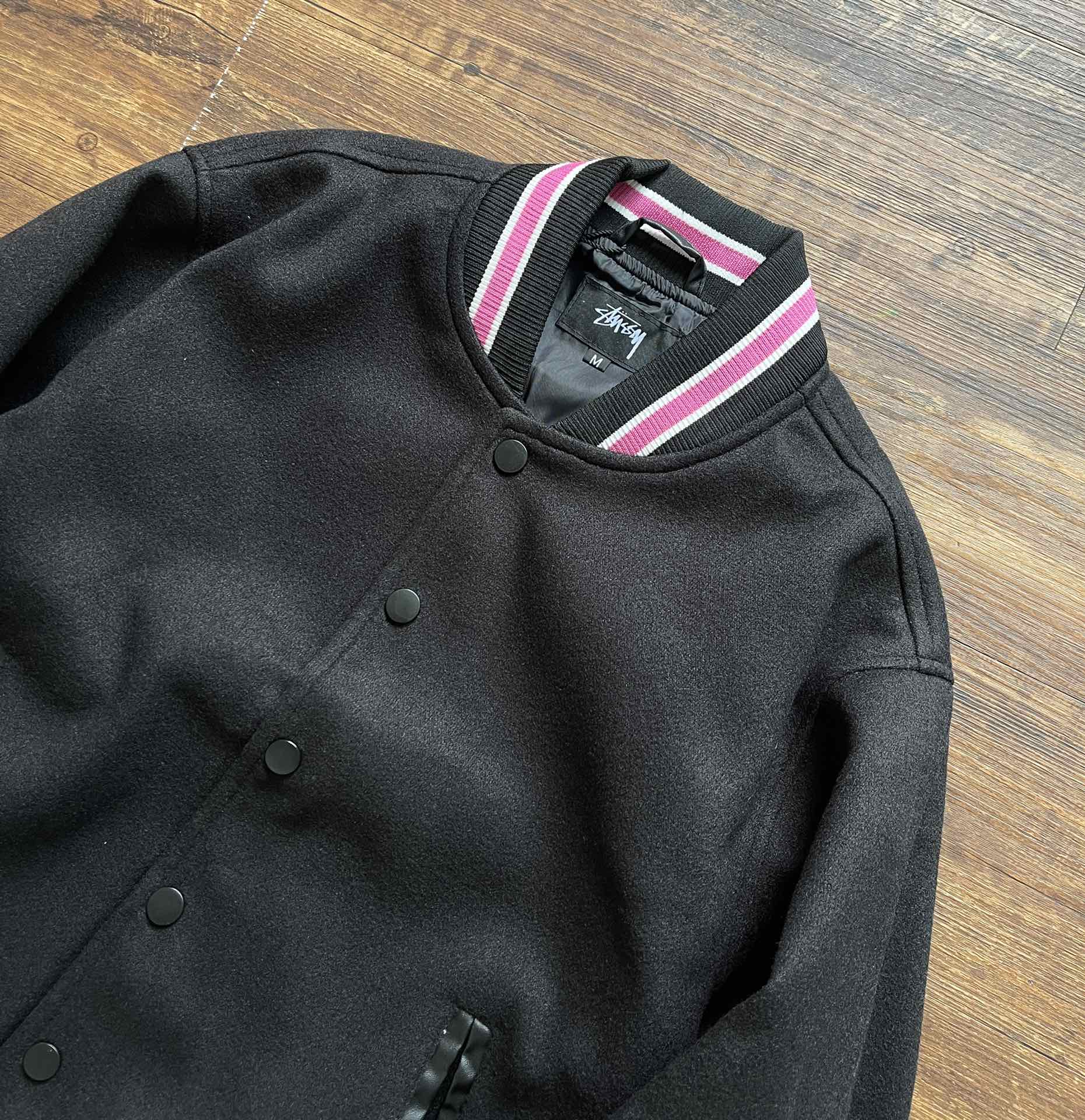 お買い得豊富な ステューシー アウターｎ級品 アウター 野球服 プリント ジャケット 運動 ファッション ブラック_2