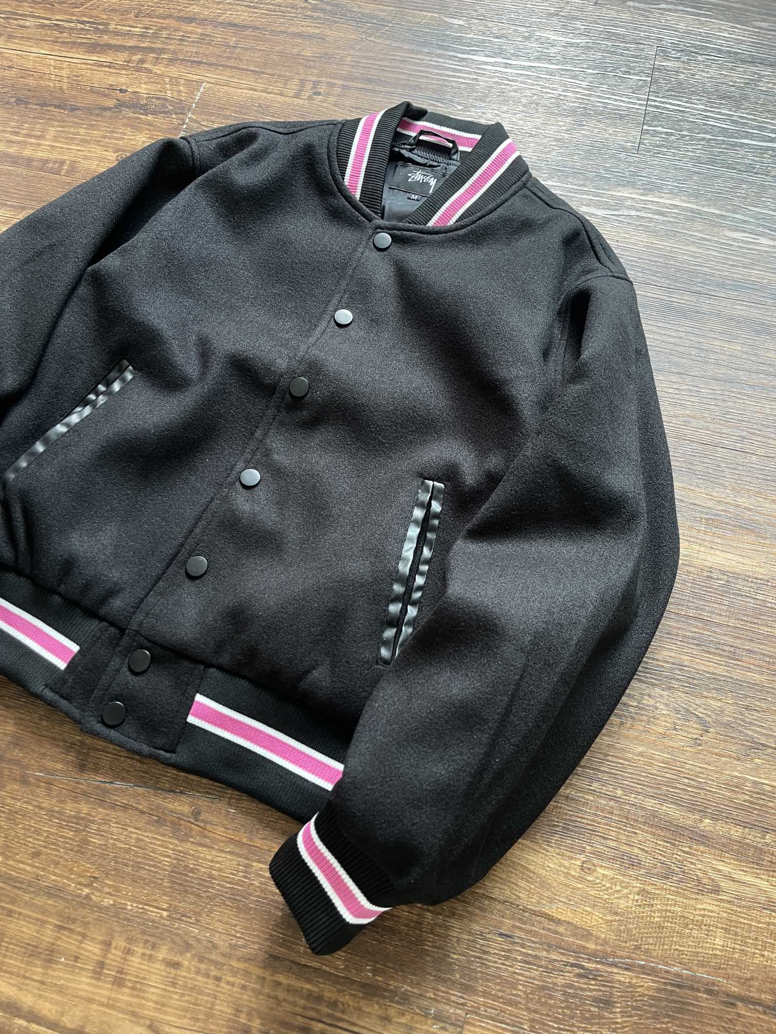 お買い得豊富な ステューシー アウターｎ級品 アウター 野球服 プリント ジャケット 運動 ファッション ブラック_3