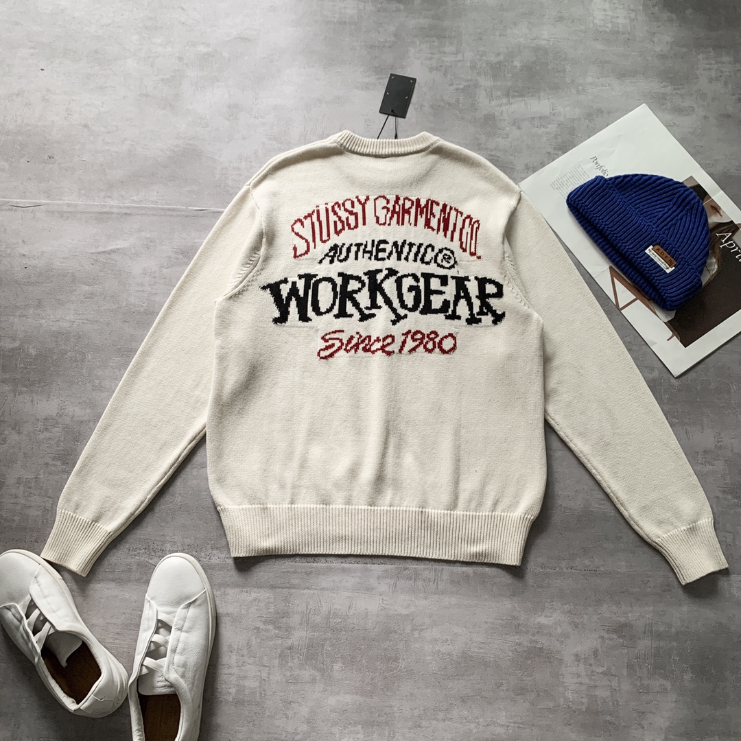 ステューシー ニットベストコピー HOT品質保証 ニットトップス 暖かい 人気新作 グラフィティゆったり 2色可選_4