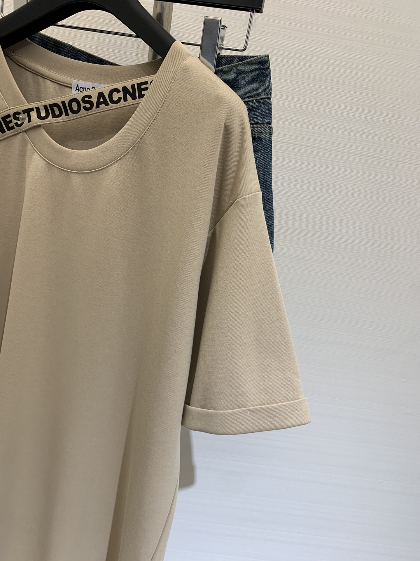 赤字超特価2024 アクネ メンズ tシャツ激安通販 純綿 トップス 短袖 大人気 シンプル 丸首 カジュアル ブラウン_4