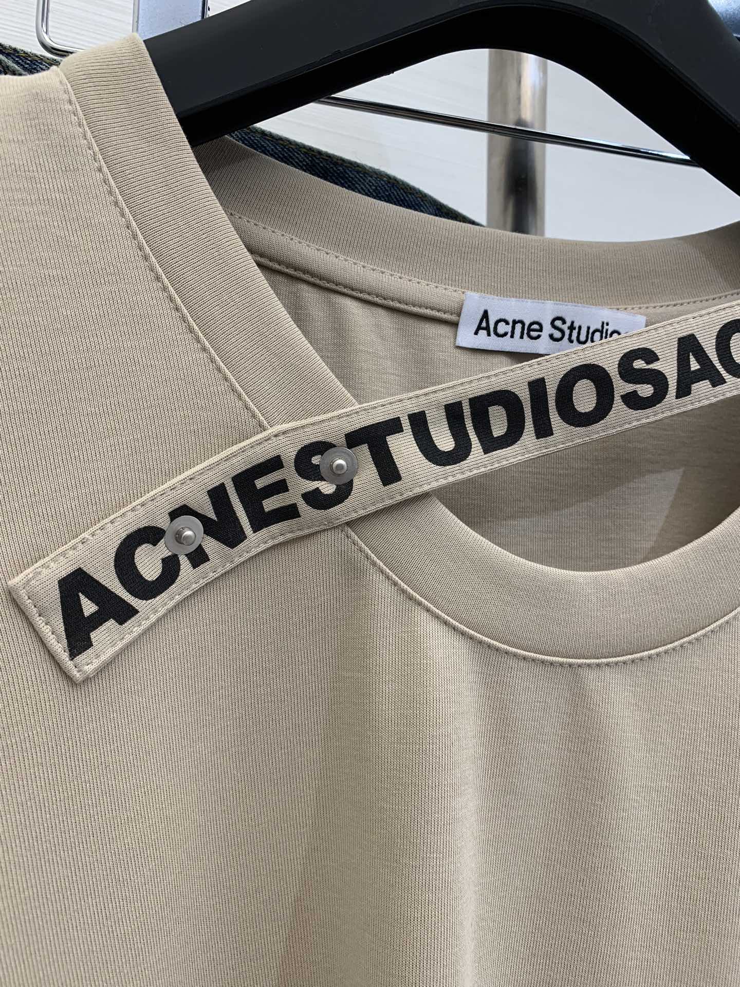 赤字超特価2024 アクネ メンズ tシャツ激安通販 純綿 トップス 短袖 大人気 シンプル 丸首 カジュアル ブラウン_6