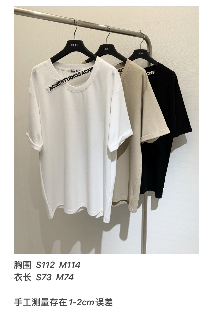 赤字超特価2024 アクネ メンズ tシャツ激安通販 純綿 トップス 短袖 大人気 シンプル 丸首 カジュアル ブラウン_9