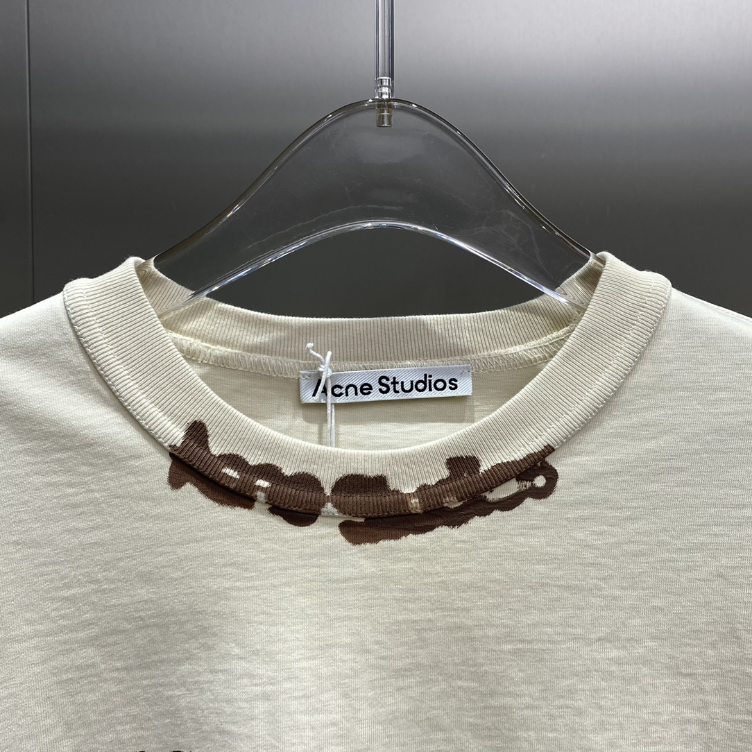 アクネステュディオス tシャツ激安通販 純綿 Tシャツ 長袖 トップス プリント 日常服 通勤 柔らかい ホワイト_4
