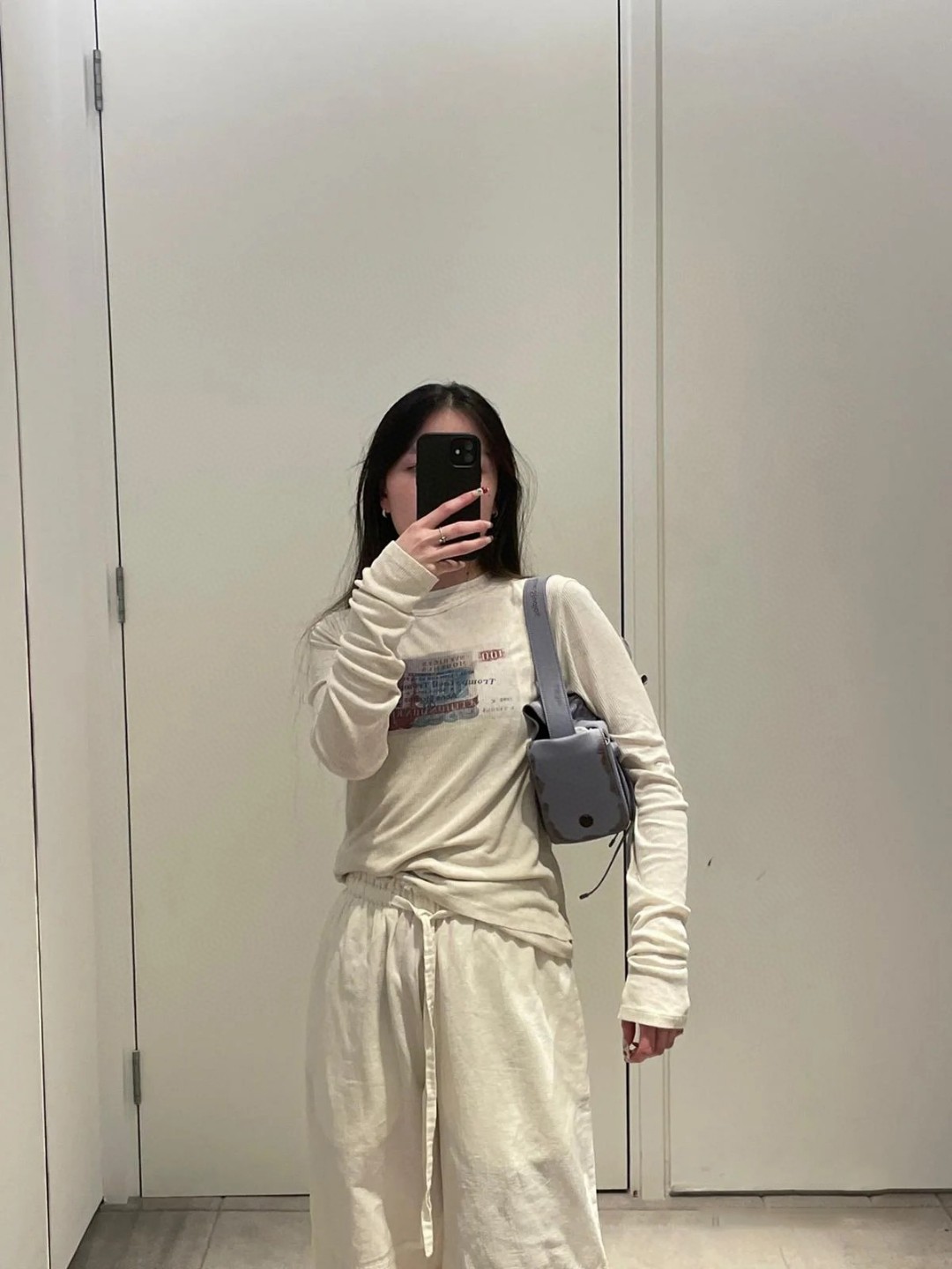 アクネ メンズ tシャツ偽物 純綿 激安品 長袖 トップス プリント フェイクレイヤード 通勤 レディース ブラウン_1