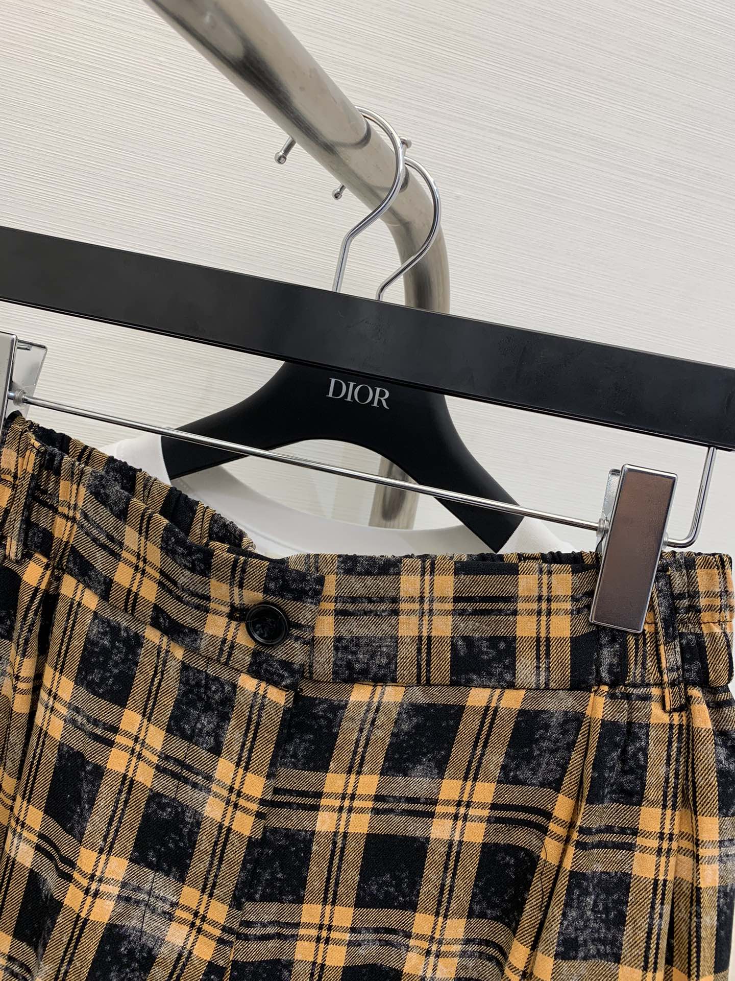 アクネストゥディオズ パンツ メンズｎ級品 カジュアル パンツ 筒形 格子模様 大人気 柔らかい 品質保証 イエロー_3