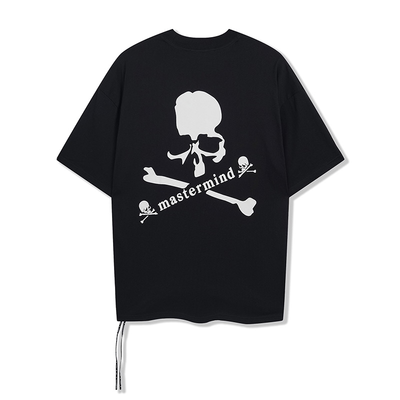 2018新登場の マスターマインド 通販スーパーコピー 純綿 Tシャツ トップス 短袖 髑髏プリント ゆたっり メンズ ブラック_2