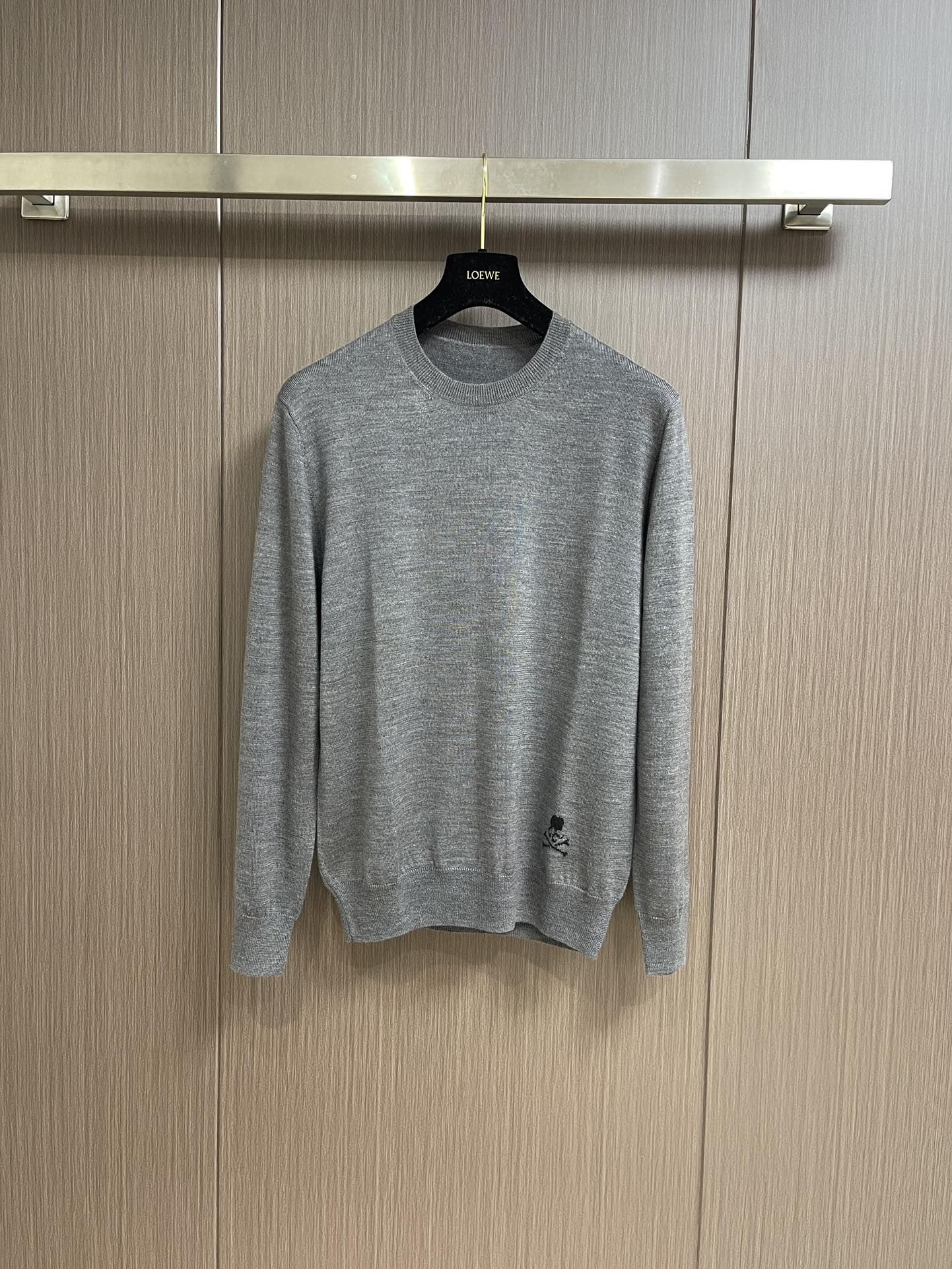 マスターマインド 服ｎ級品 ウール ファッション カジュアルトップス 柔らかい 日本大販売 髑髏ロゴ 暖かい グレイ_1