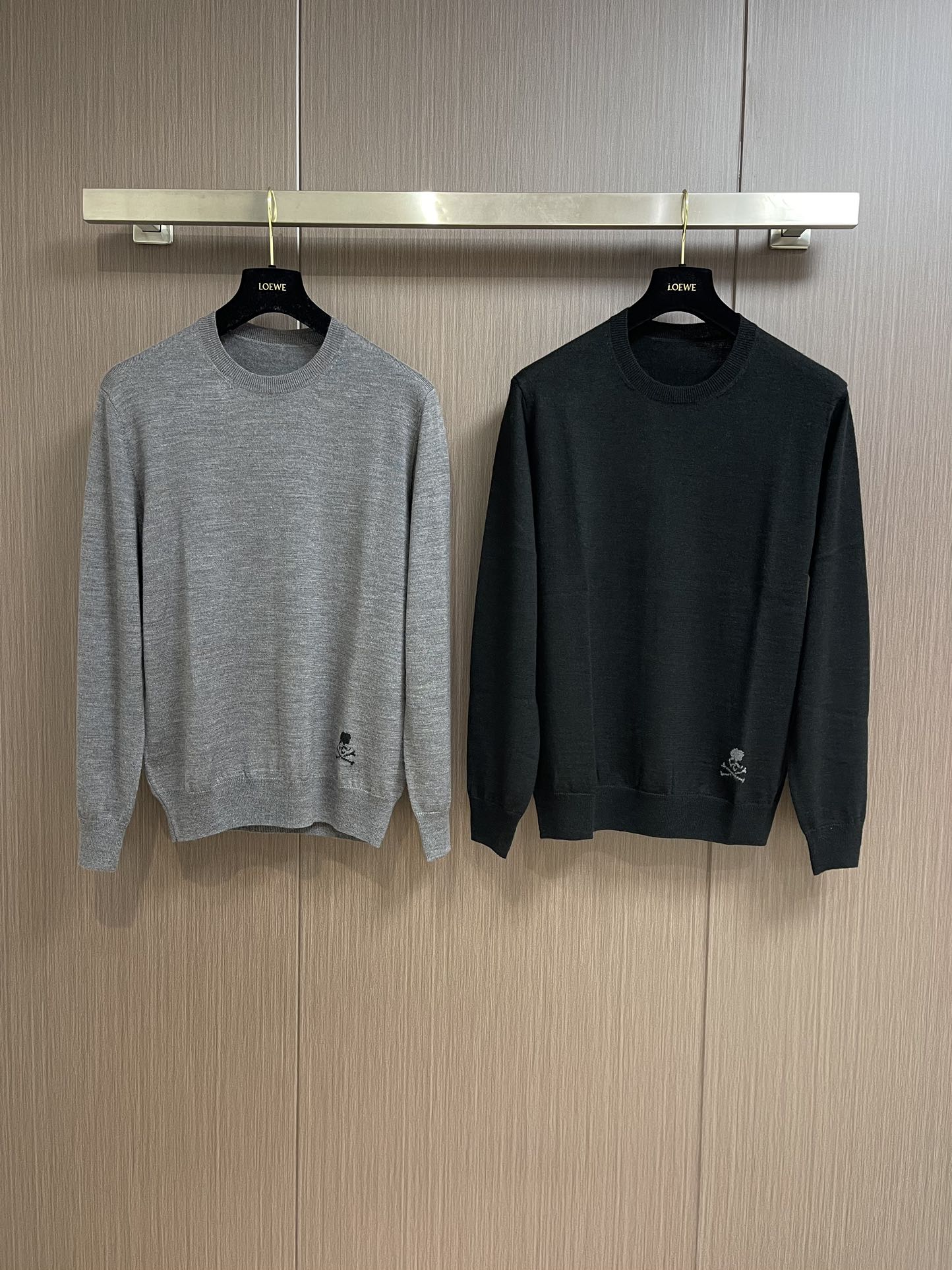 マスターマインド 服ｎ級品 ウール ファッション カジュアルトップス 柔らかい 日本大販売 髑髏ロゴ 暖かい グレイ_9