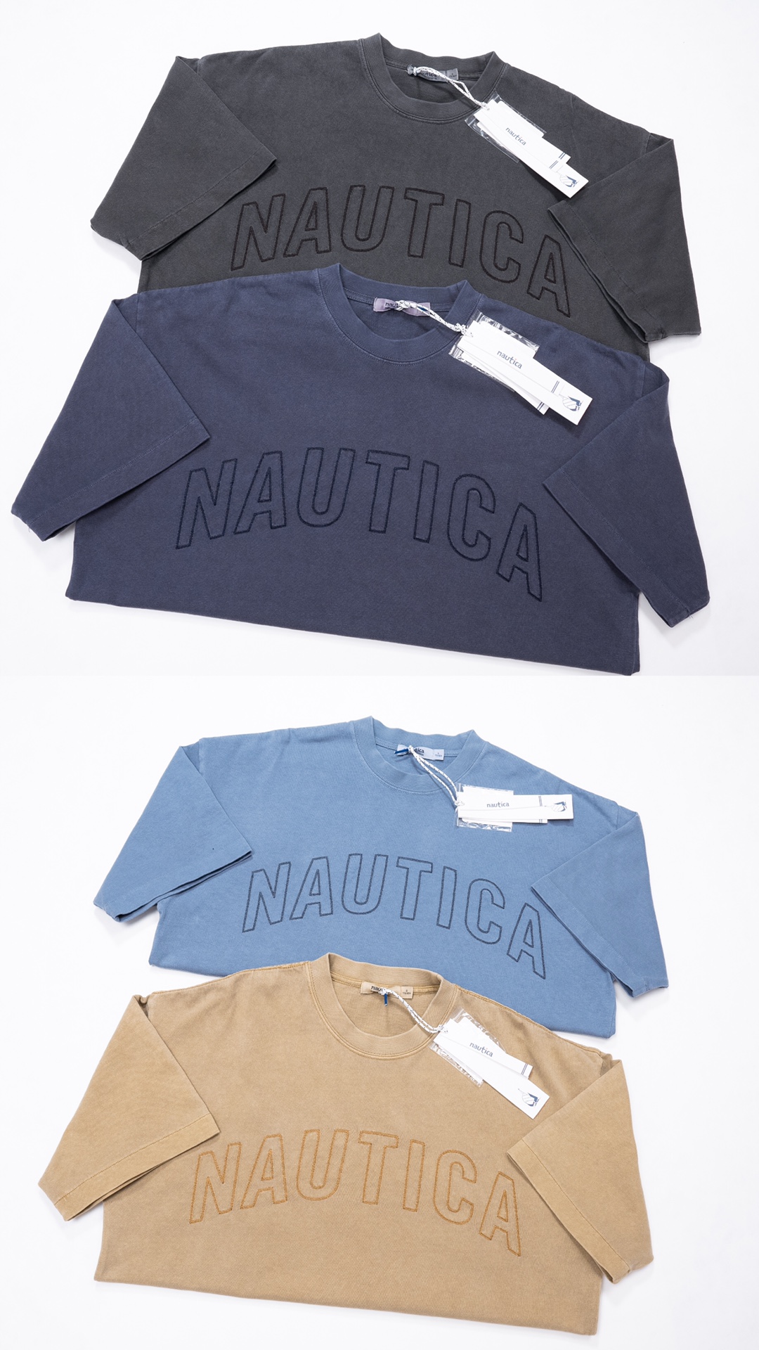 最安値人気 今季セール限定品ノーティカ アメリカ激安通販 純綿 トップス 半袖Tシャツ 刺繍ロゴ シンプル 4色可選_3