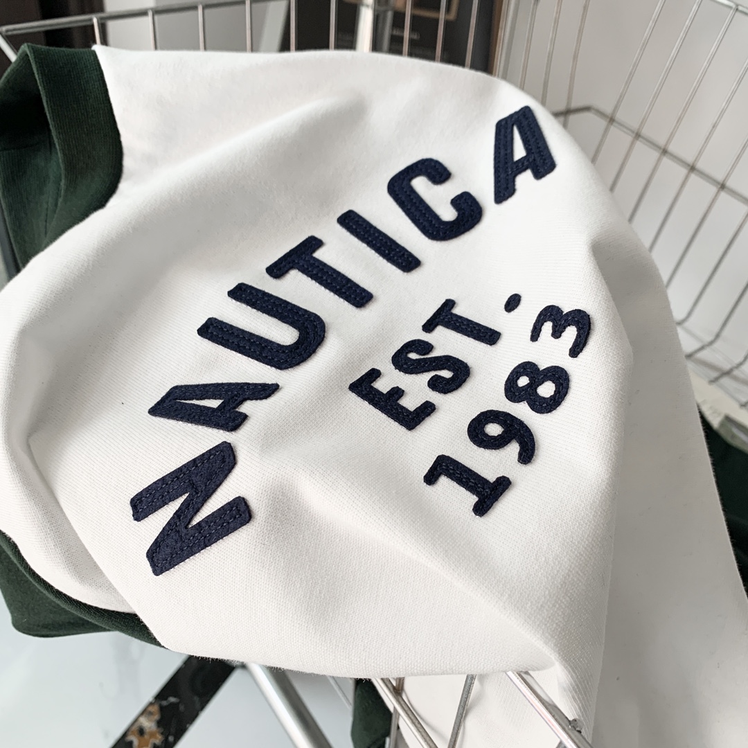 数量限定爆買い ノーティカトップスｎ級品 純綿 長袖 Tシャツ ファッション 人気 ロゴ刺繡 ホワイト_7