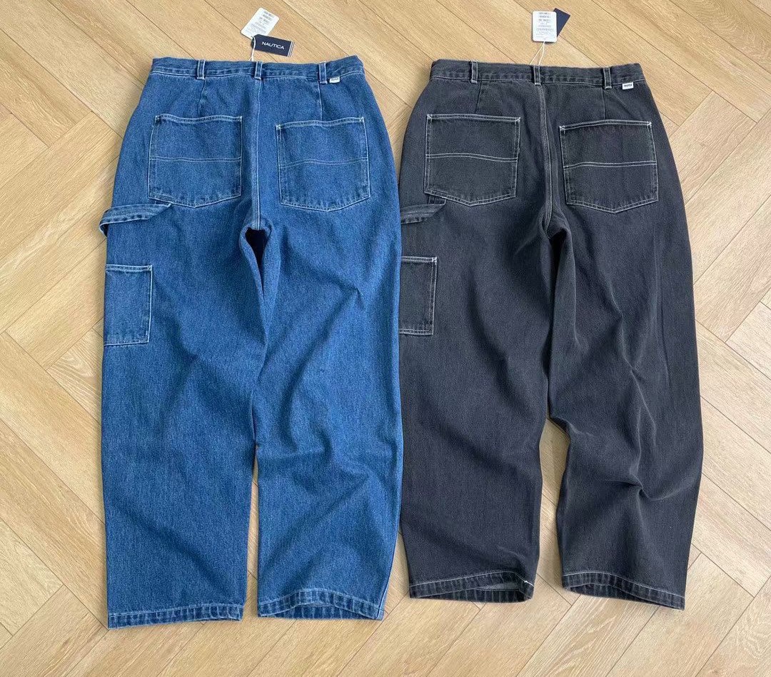 超激得新品 ノーティカジンーズ激安通販 ズボン 筒形 デニム ファッション ゆったり 2色可選_2